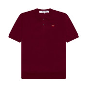 Play Comme des Garcons Red Heart Polo Shirt Burgundy