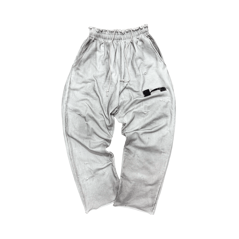 홈리스 에이치 로고 더티 스웻 팬츠 화이트(Hommless h Logo Dirty Sweat Pants White)