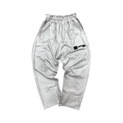 Hommless h Logo Dirty Sweat Pants White
