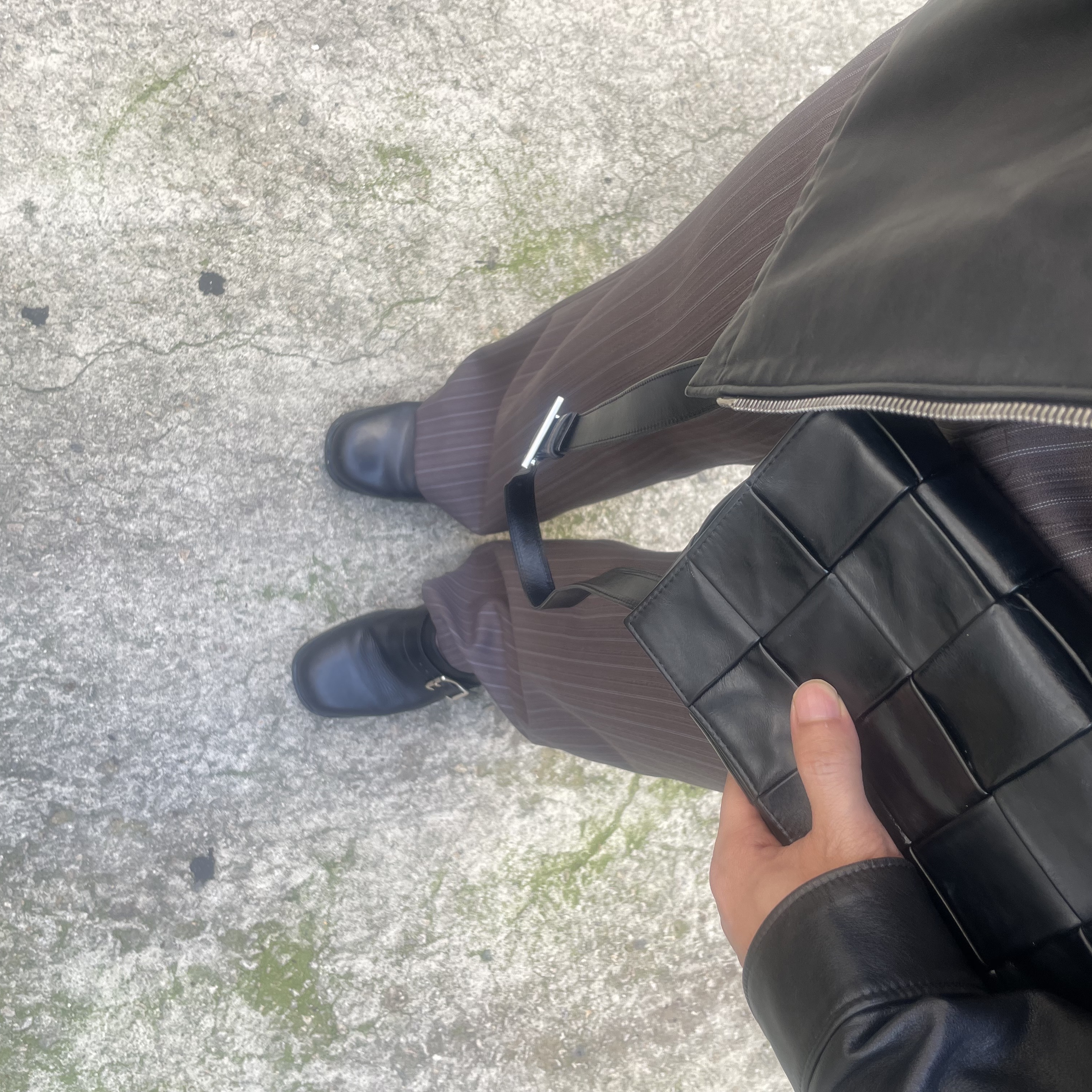 Prada Nappa Leather Blouson Jacket Black, Our Legacy Camion Mule Black Leather 착용 스타일 - 2