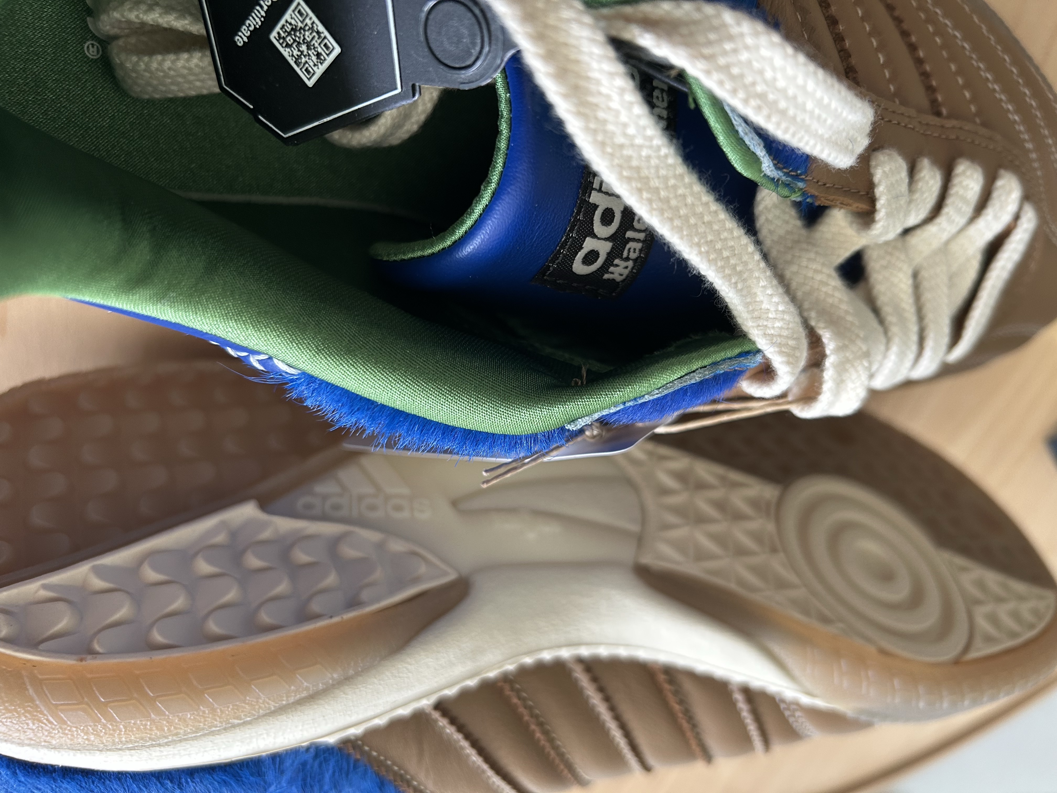 Adidas x Wales Bonner Samba Millennium Supplier Color Royal Blue 착용 스타일