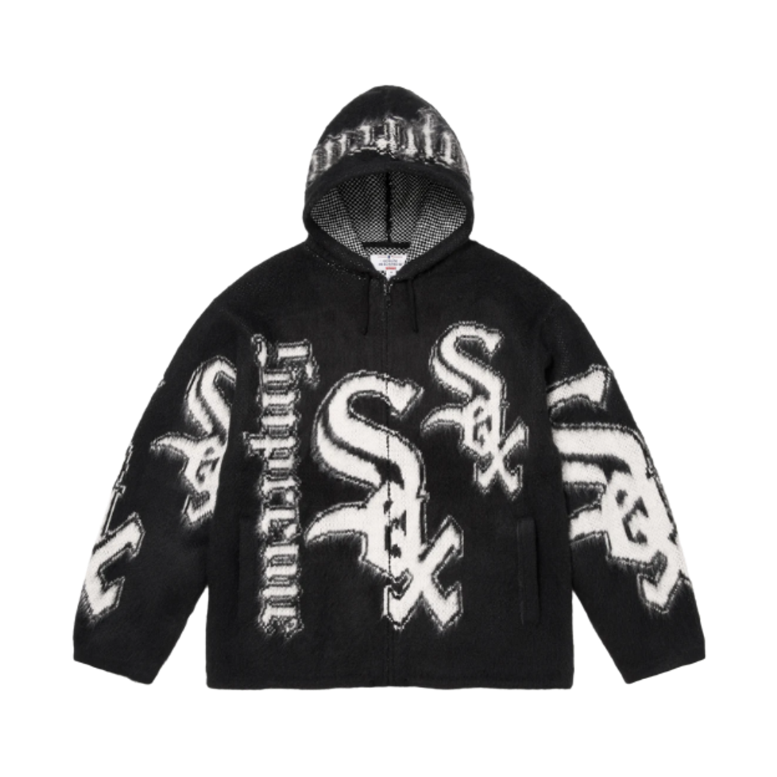 슈프림 x 시카고 화이트 삭스 집업 후드 스웨터 블랙 - 25FW | Supreme