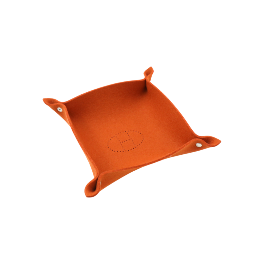 ITRFQJ2ONI4F Hermes Orange Felt Candy Basket