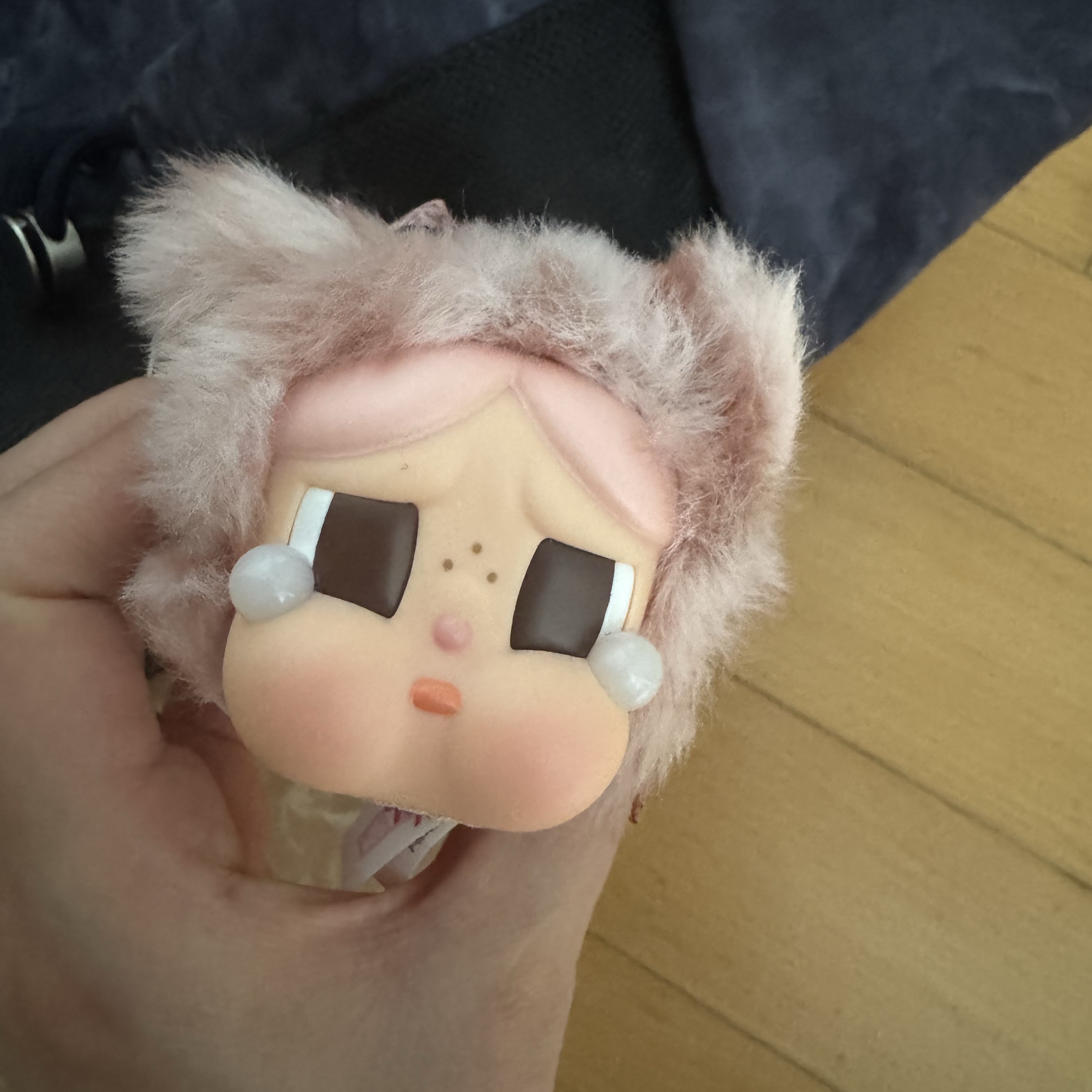 Pop Mart Crybaby Wild But Cutie Series Vinyl Plush Pendant Pink Cutie (Opened Case) 착용 스타일 - 1