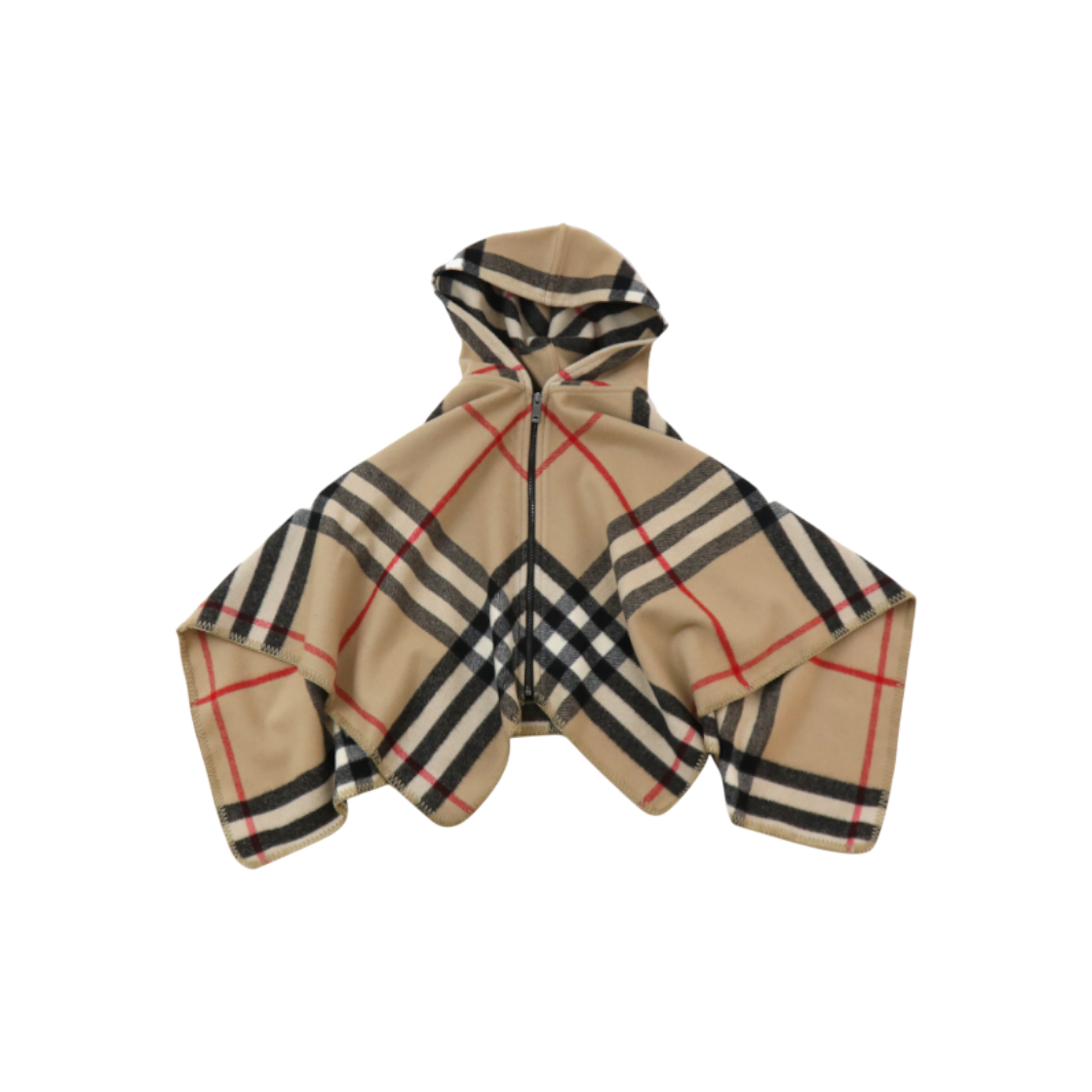 ITITPFRUR5A6 Burberry Kids Hooded Check A Line Cape