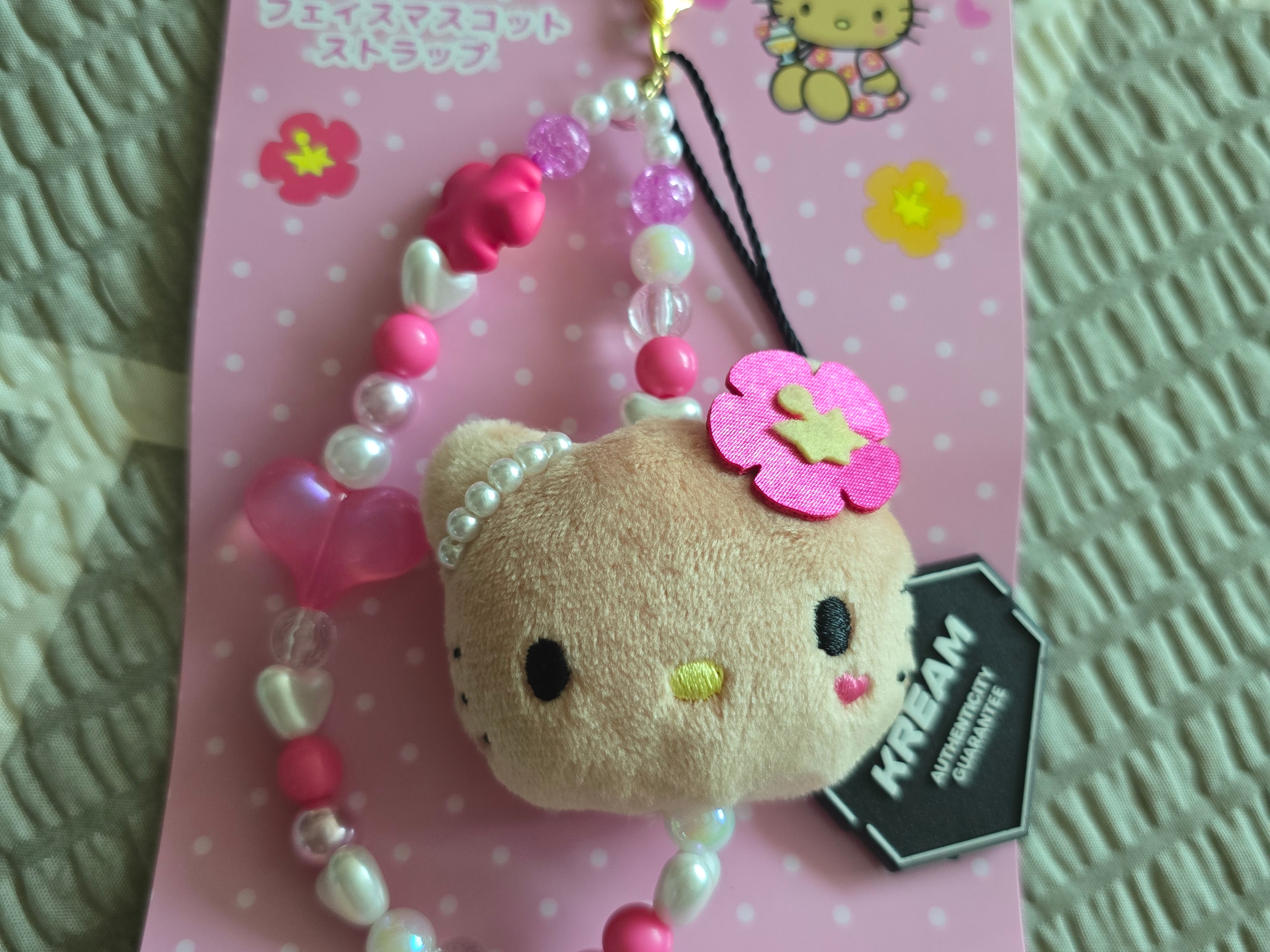 Sanrio Hello Kitty Face Mascot Strap Sunburn 착용 스타일 - 1