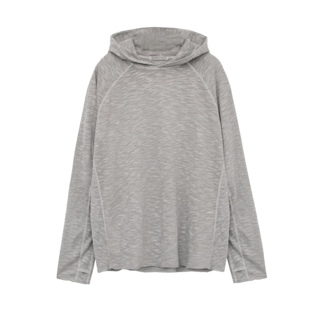 폴리테루 휴먼인덱스 휴먼 슬럽 후디 그레이(Polyteru Human Index Human Slub Hoodie Gray)