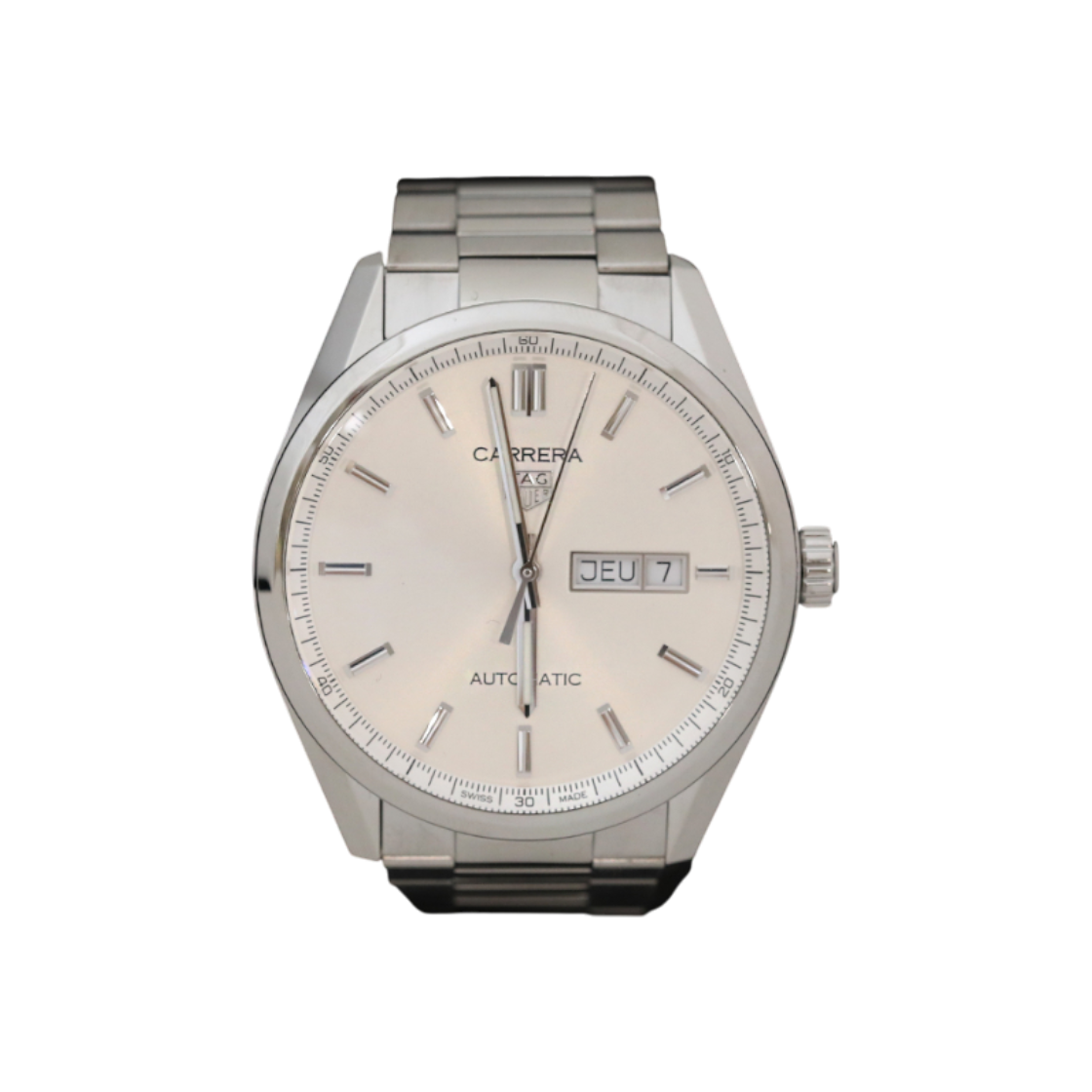 태그호이어 WBN2011.BRZ2447 까레라 칼리버5 데이데이트 스틸 실버 41mm(TAG Heuer Carrera Calibre 5 Day-Date Steel Silver 41mm)