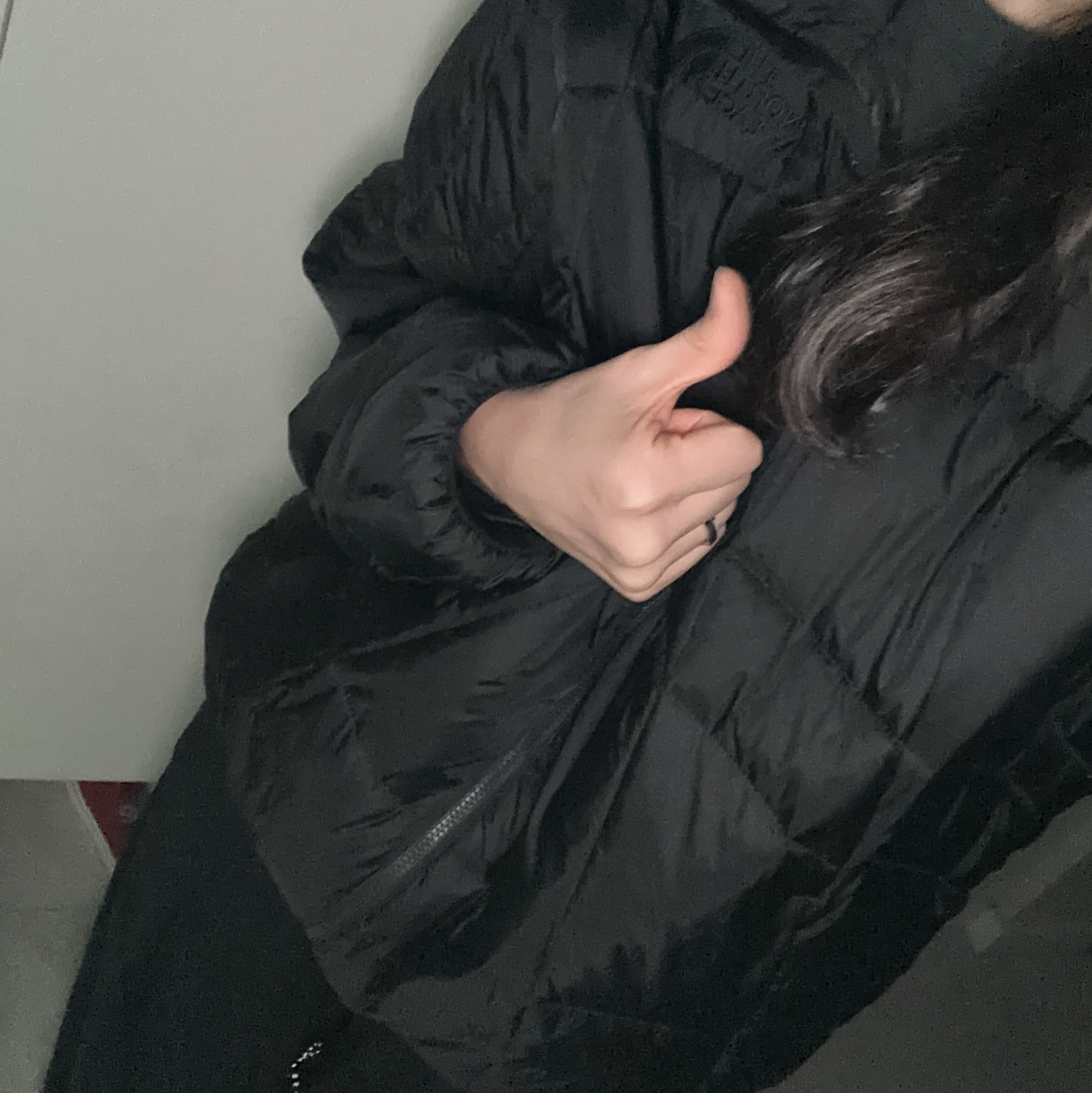 The North Face Wave LT On Jacket Black -25FW 착용 스타일 - 2