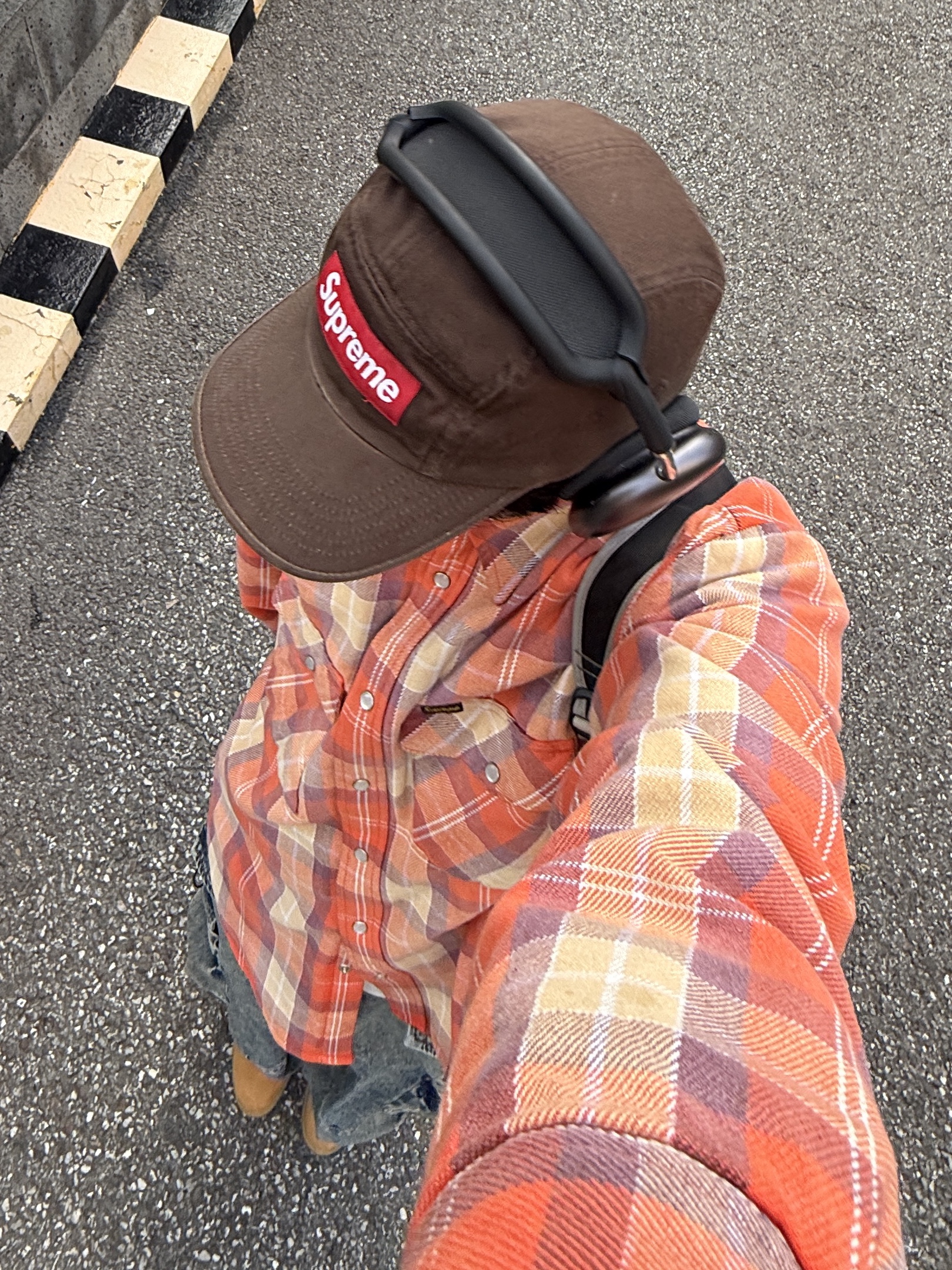Timberland Premium 6 inch Waterproof Boot Wheat Nubuck - Medium, Supreme Quilted Flannel Snap Shirt Orange - 24SS 착용 스타일 - 8