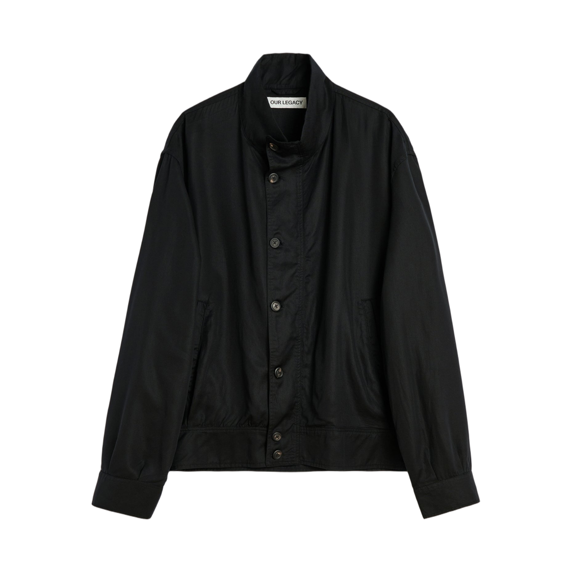 M4252MDB Our Legacy Mock Bomber Draping Black Lyocell