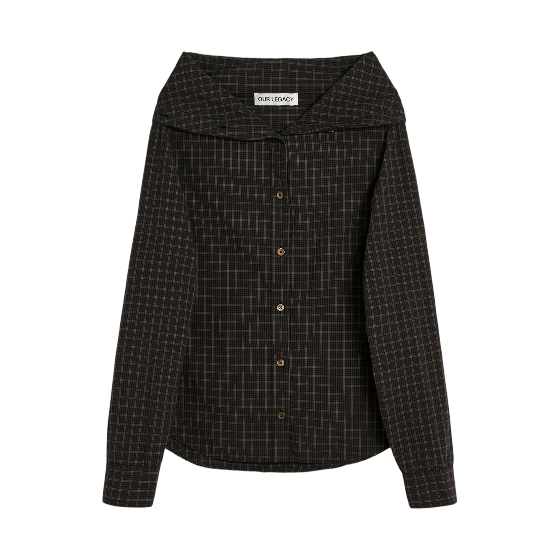 (W) 아워레가시 카오나시 셔츠 블랙 포우 럼버잭 체크((W) Our Legacy Kaonashi Shirt Black Faux Lumberjack Check) - 1