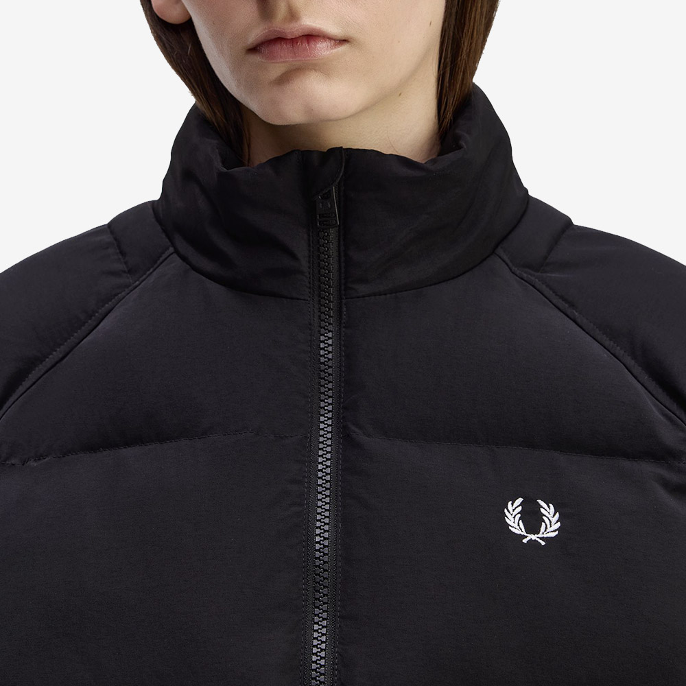프레드 페리 우먼스 래글런 슬리브 패디드 재킷 블랙(Fred Perry Womens Raglan Sleeve Padded Jacket Black) - 5