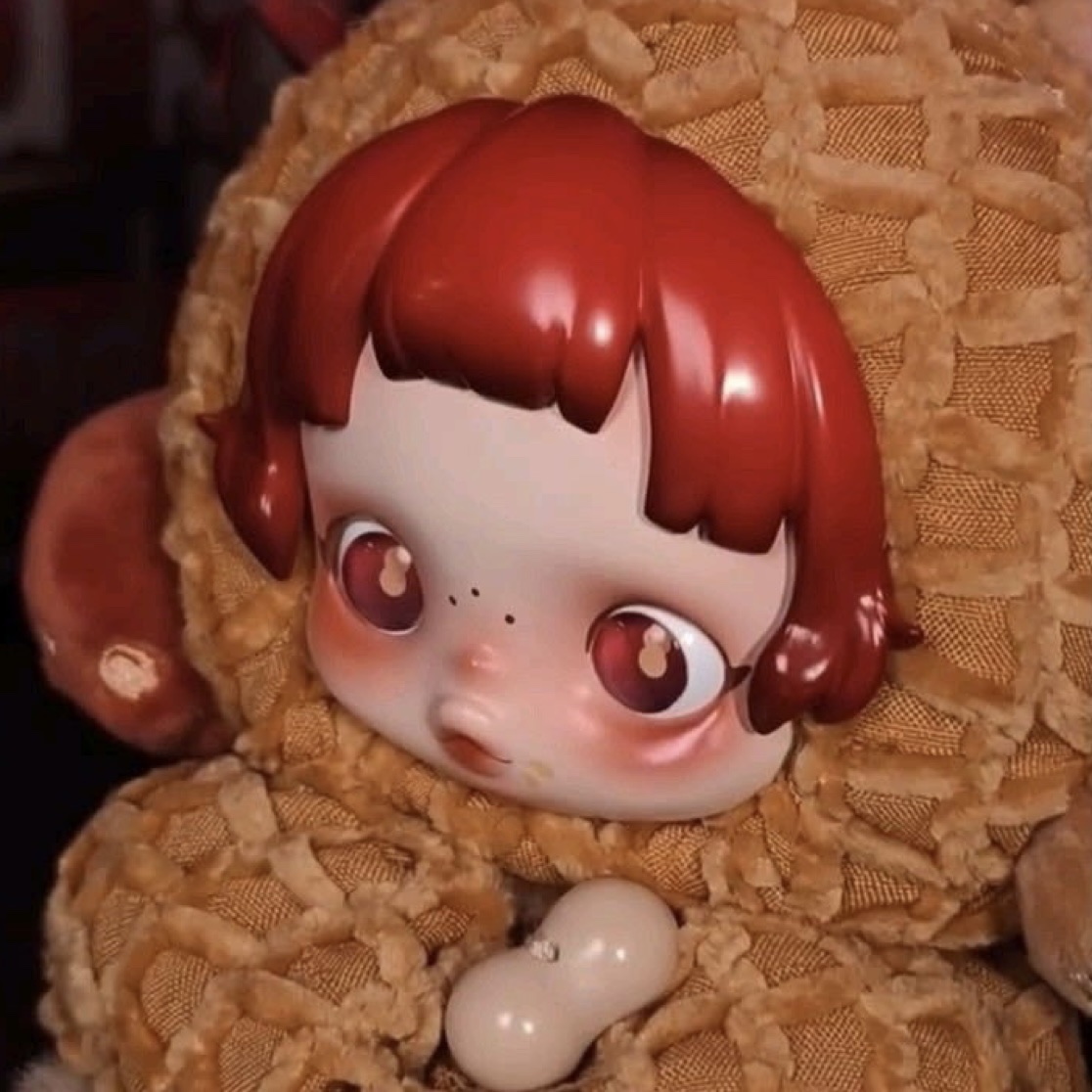 Pop Mart Skullpanda You Found Me ! Series Plush Doll Pendant Pranky Peanut (Opened Case) 착용 스타일