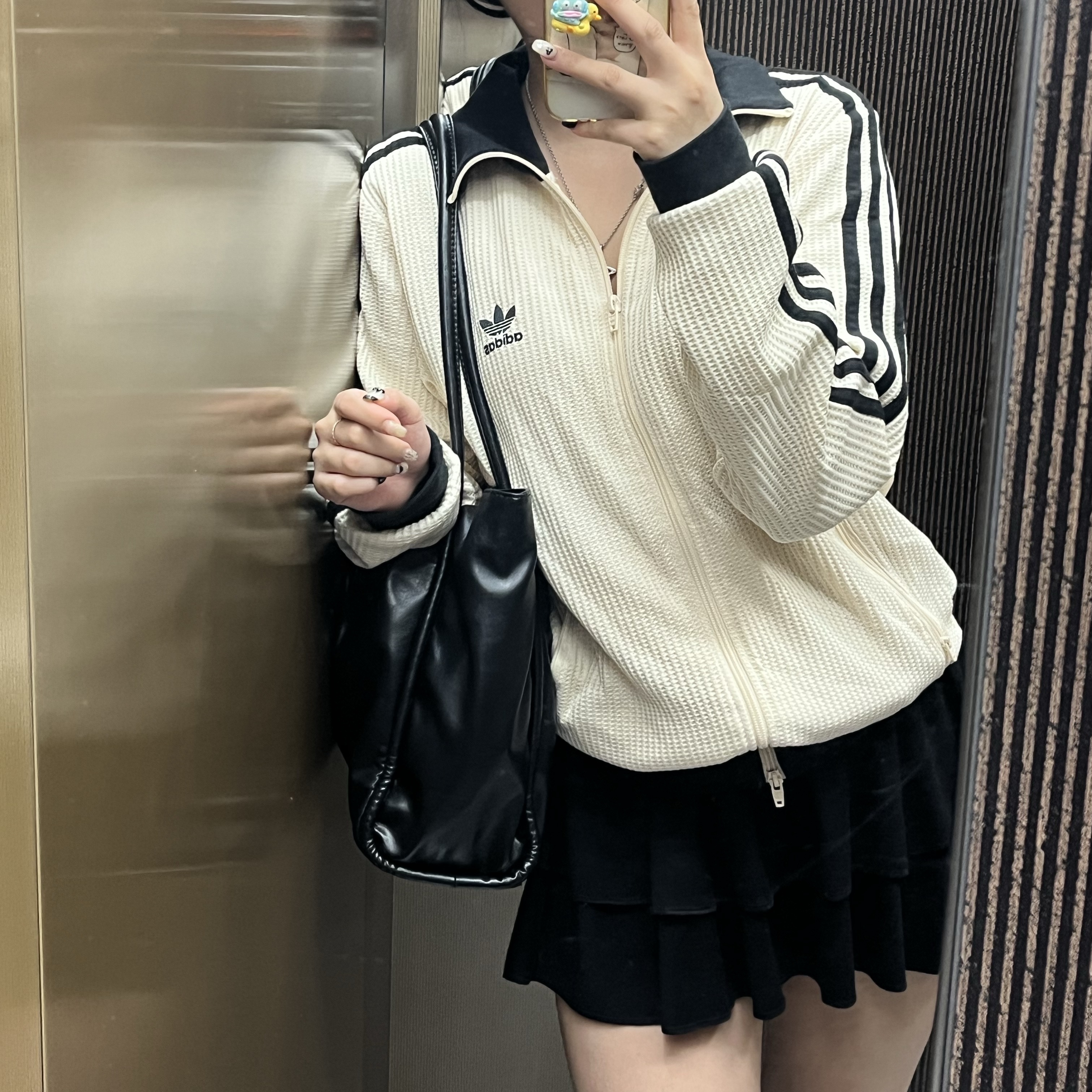 Adidas Waffle Beckenbauer Track Top Wonder White - KR Sizing 착용 스타일