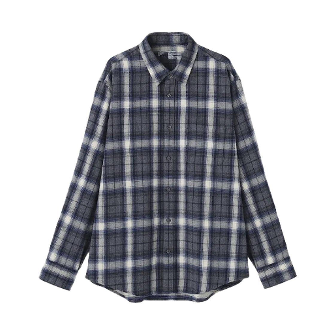 무인양품 플란넬 롱슬리브 셔츠 블루 체크(MUJI Flannel L/S Shirt Blue Check)