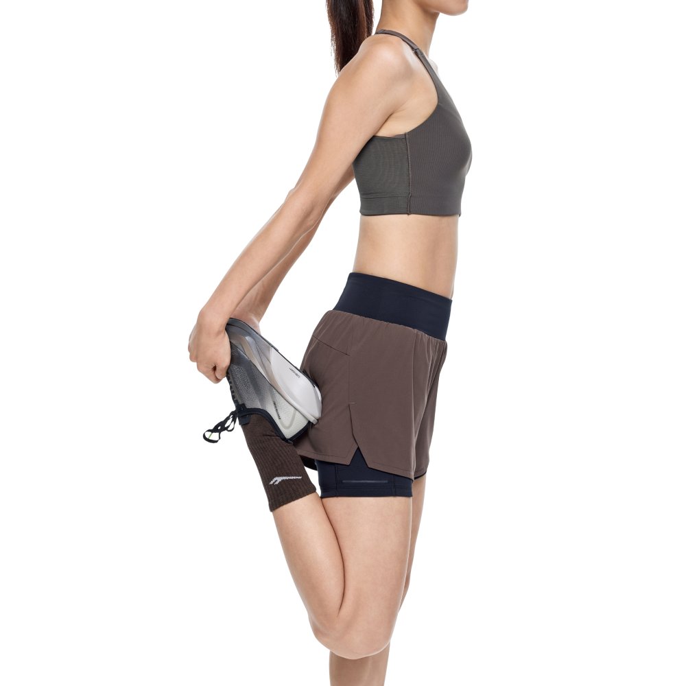 프로-스펙스 러닝 여성 레깅스 결합 반바지(PRO-SPECS Women's 2-in-1 Running Shorts) - 4