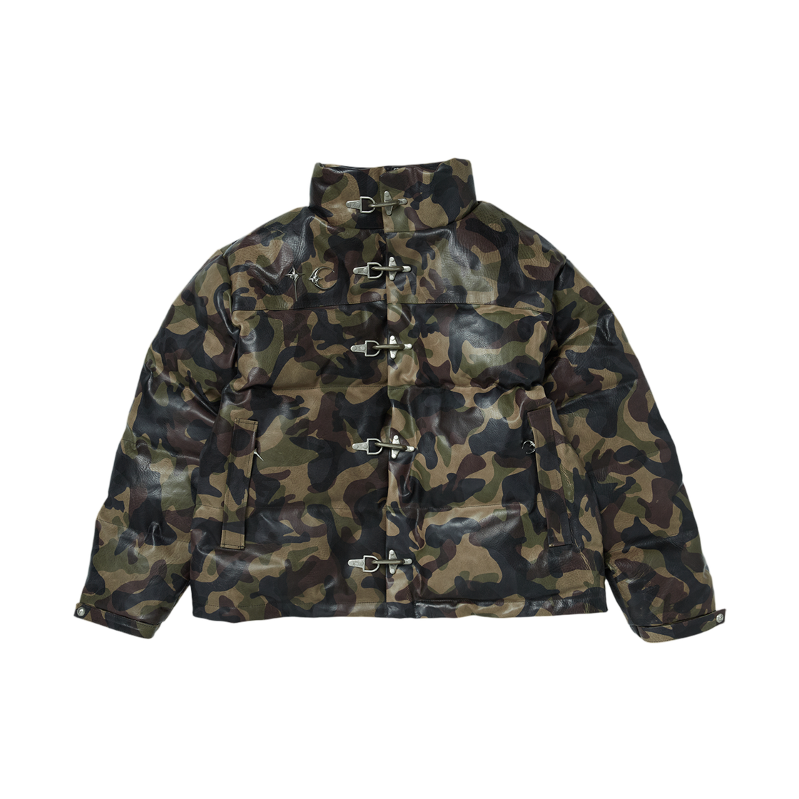 떠그 클럽 카모 레더 퍼퍼 자켓 카모(Thug Club Camo Leather Puffer Jacket Camo)