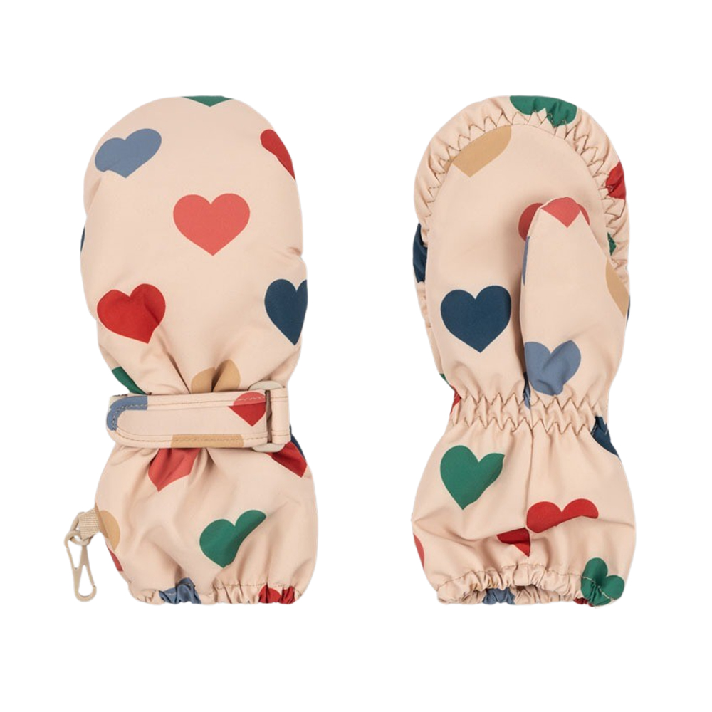 KS103515 COEUR COLORE Konges Sløjd Nohr Snow Mittens Print Coeur Colore
