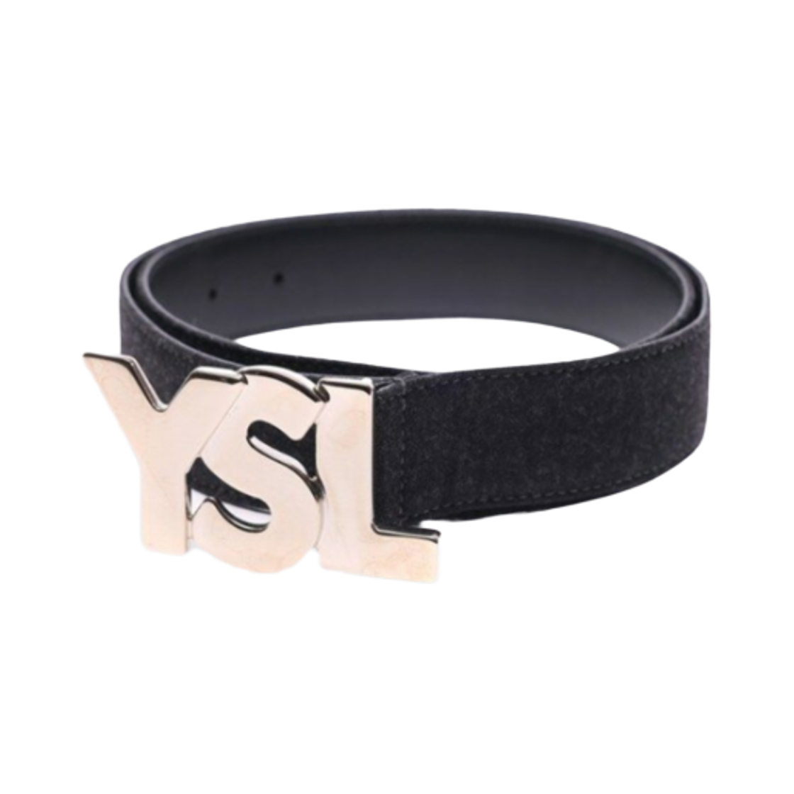 생로랑 로고 벨트 블랙(Saint Laurent Logo Belt Black)