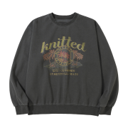 Knitted Pigment Palmtree Mtm Charcoal