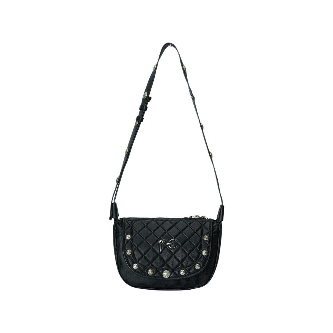 떠그 클럽 쵸퍼 퀼티드 미니 메신저 백 블랙(Thug Club Chopper Quilted Mini Messenger Bag Black)