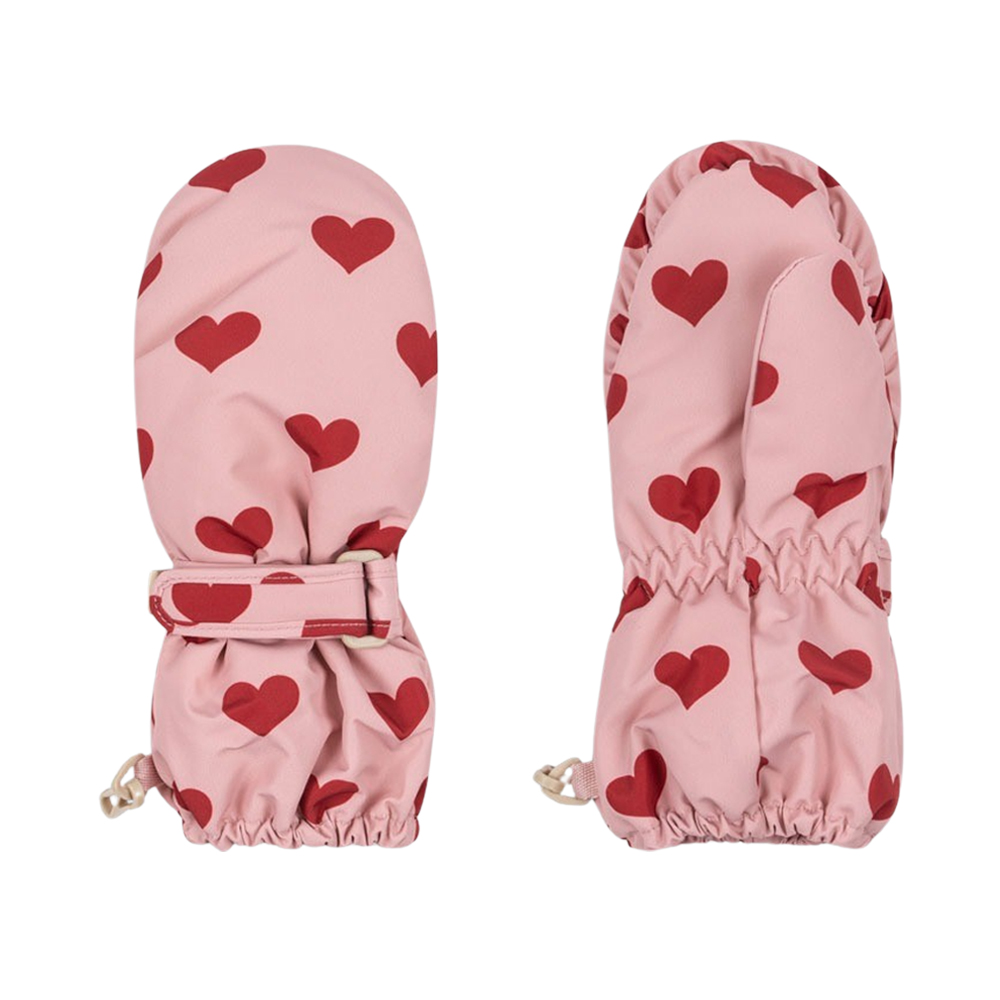 KS103515 AMOUR PINK Konges Sløjd Nohr Snow Mittens Print Amour Pink