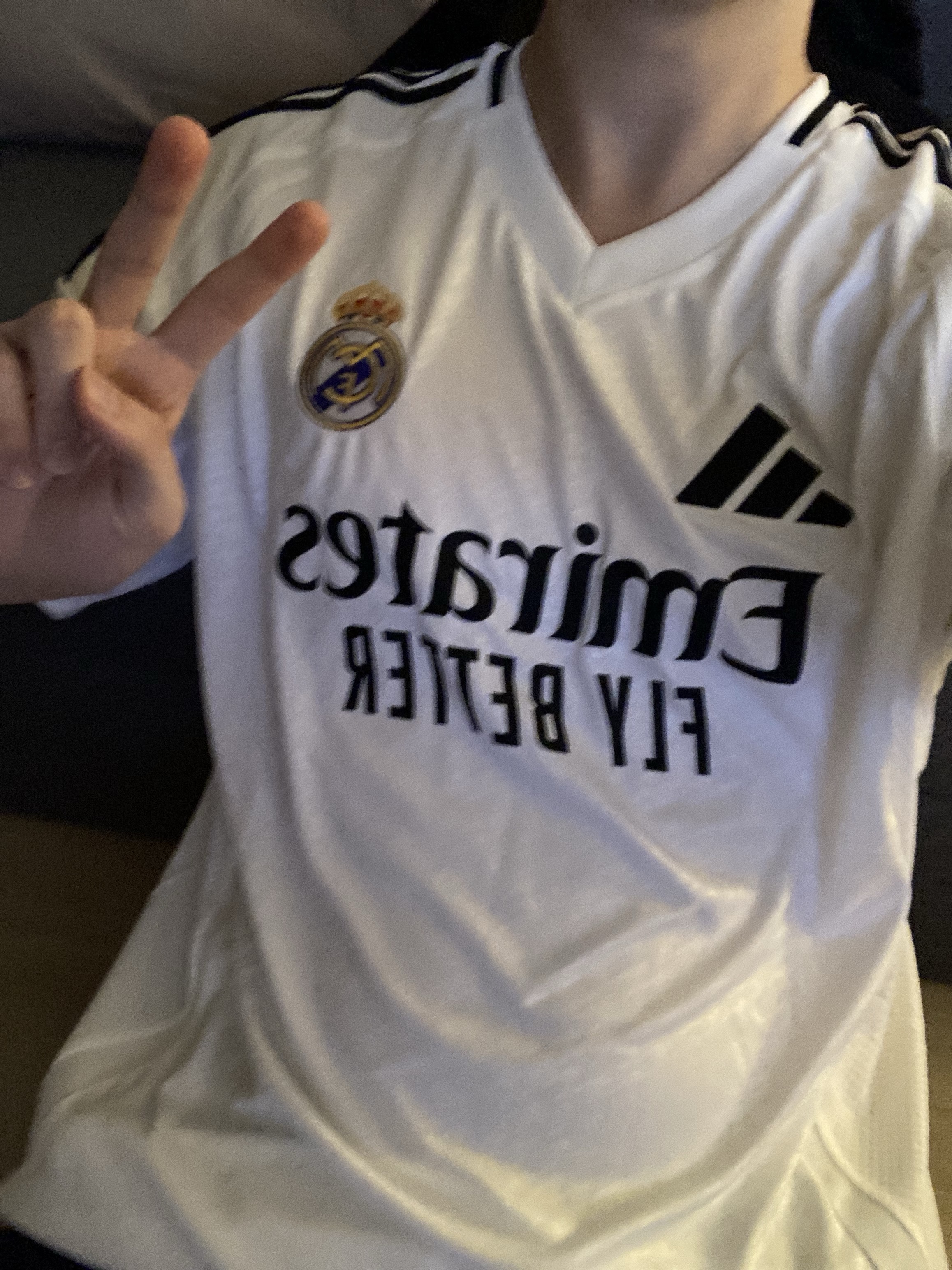 Adidas Real Madrid 2024/25 Home Jersey White - KR Sizing (Non Marking Ver.) 착용 스타일