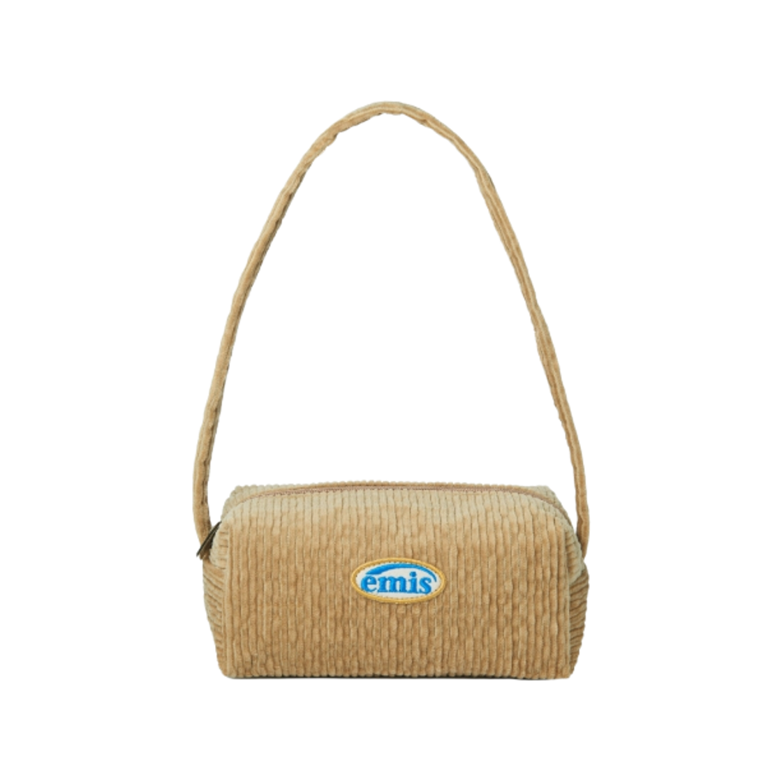 이미스 코듀로이 미니 스퀘어 호보백 베이지(Emis Corduroy Mini Square Hobo Bag Beige)