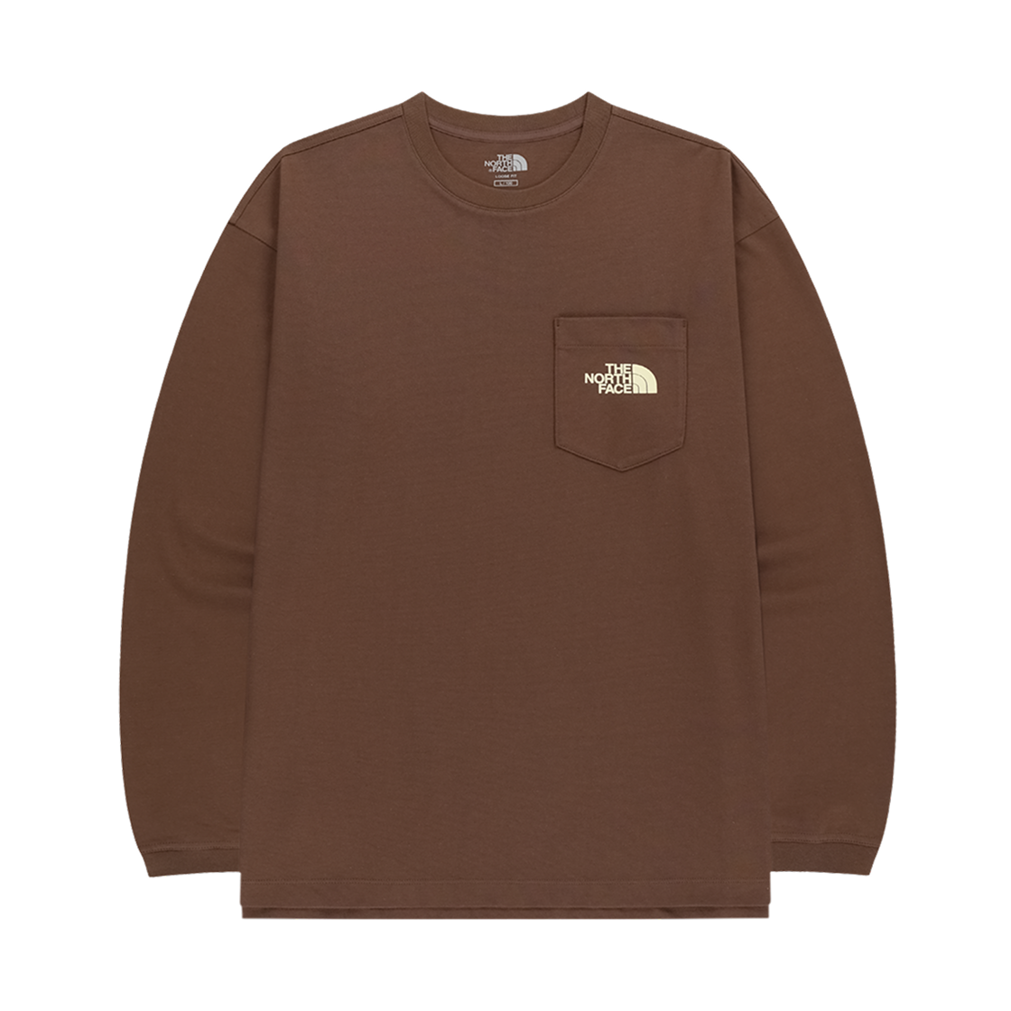 NT7TR50L The North Face Pocket L/S R/T-Shirt Leather Brown - 25FW
