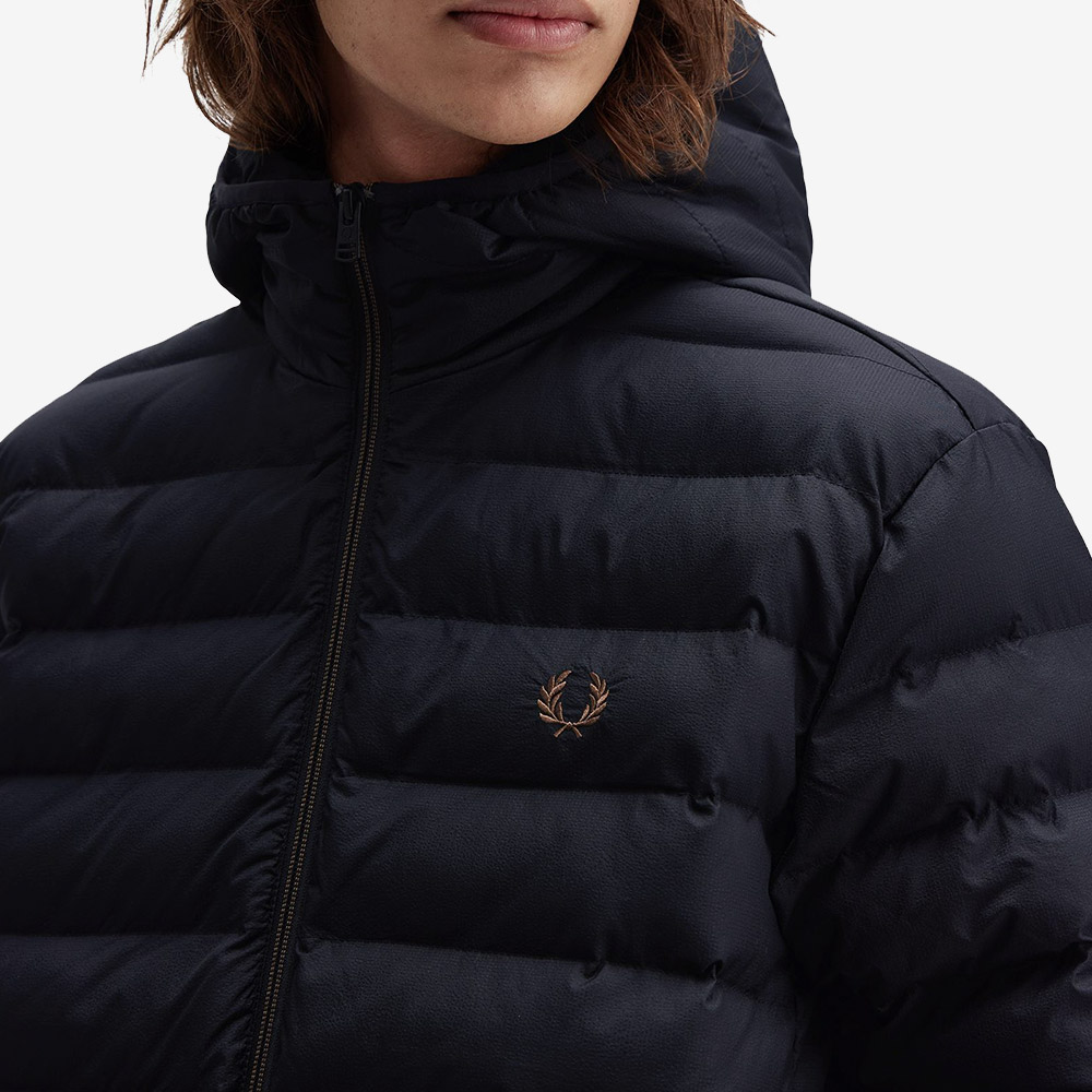 프레드 페리 후드 인슐레이트 재킷 블랙(Fred Perry Hooded Insulated Jacket Black) - 4