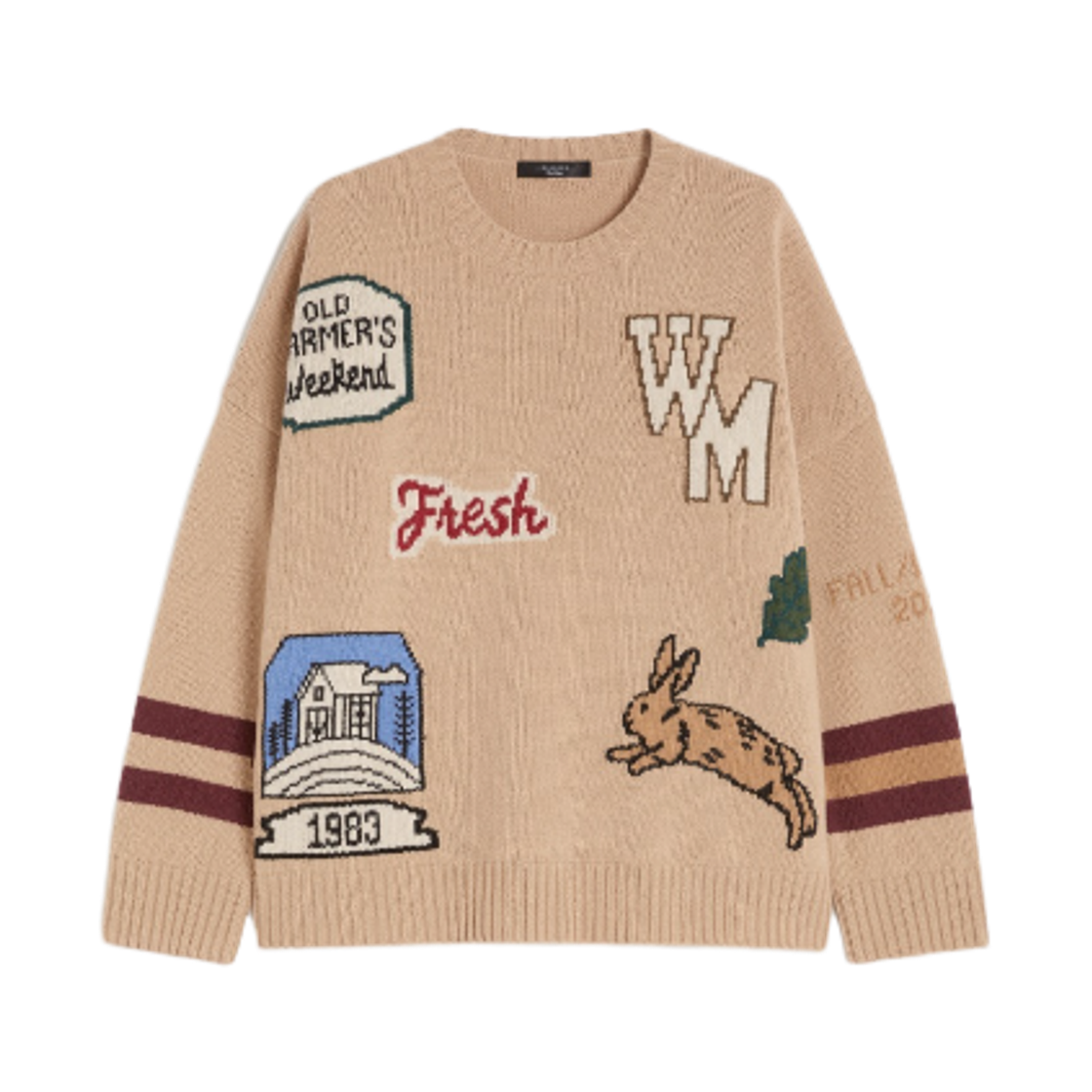 PAVIDI-001 (W) Weekend Max Mara Pavidi Virgin Wool Sweater Beige