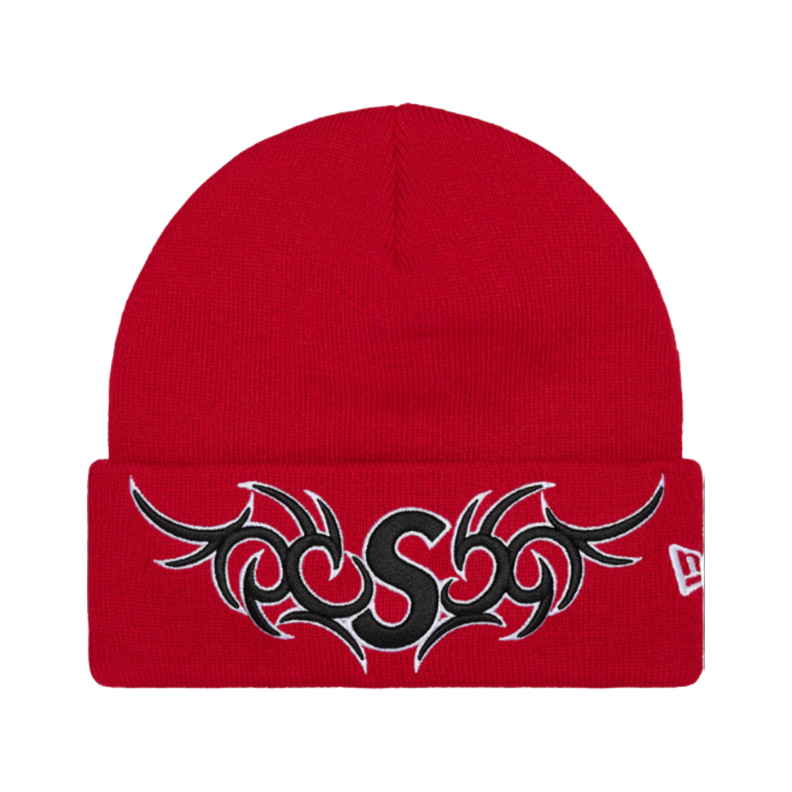 슈프림 뉴에라 트라이벌 S 로고 비니 레드 - 25FW