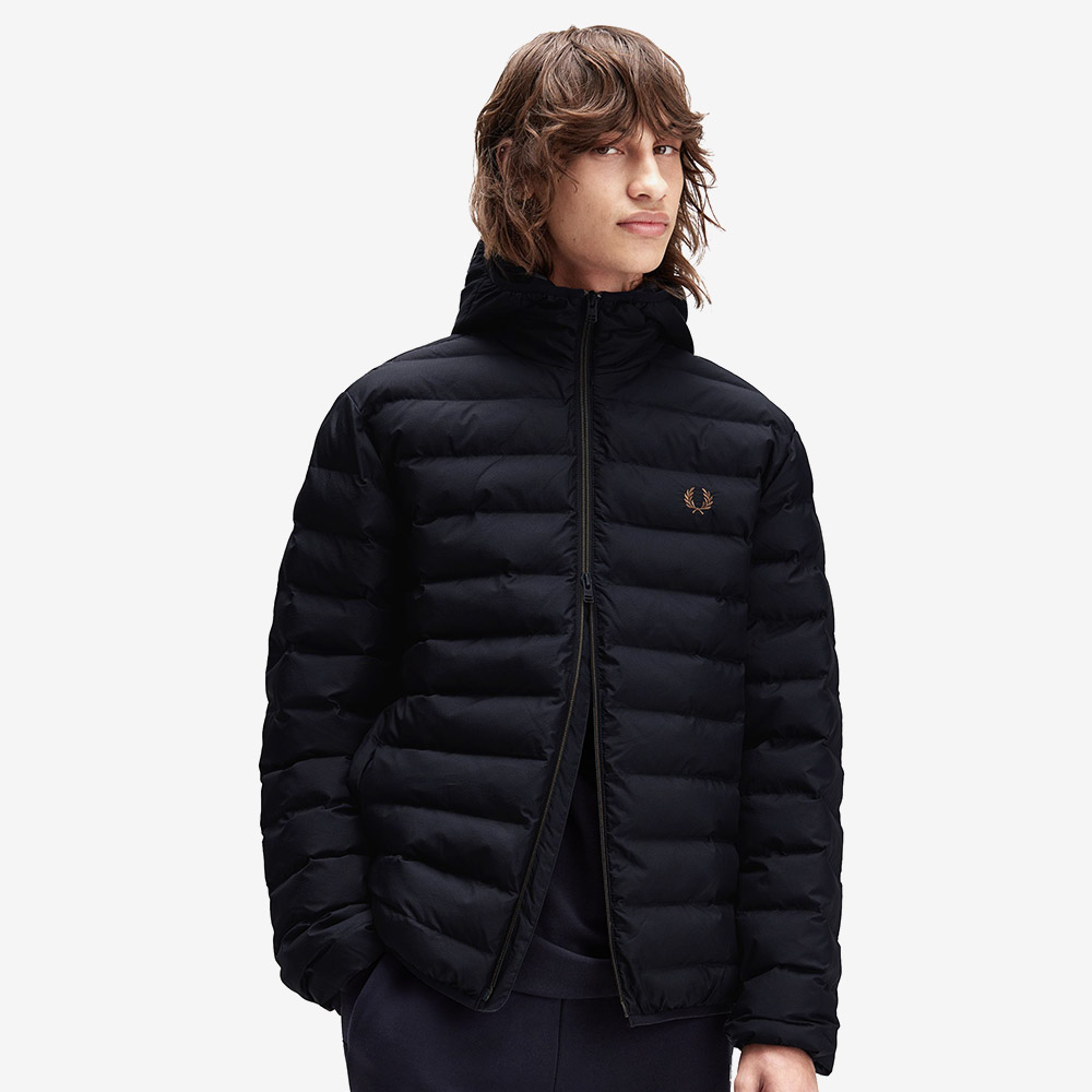 프레드 페리 후드 인슐레이트 재킷 블랙(Fred Perry Hooded Insulated Jacket Black) - 3