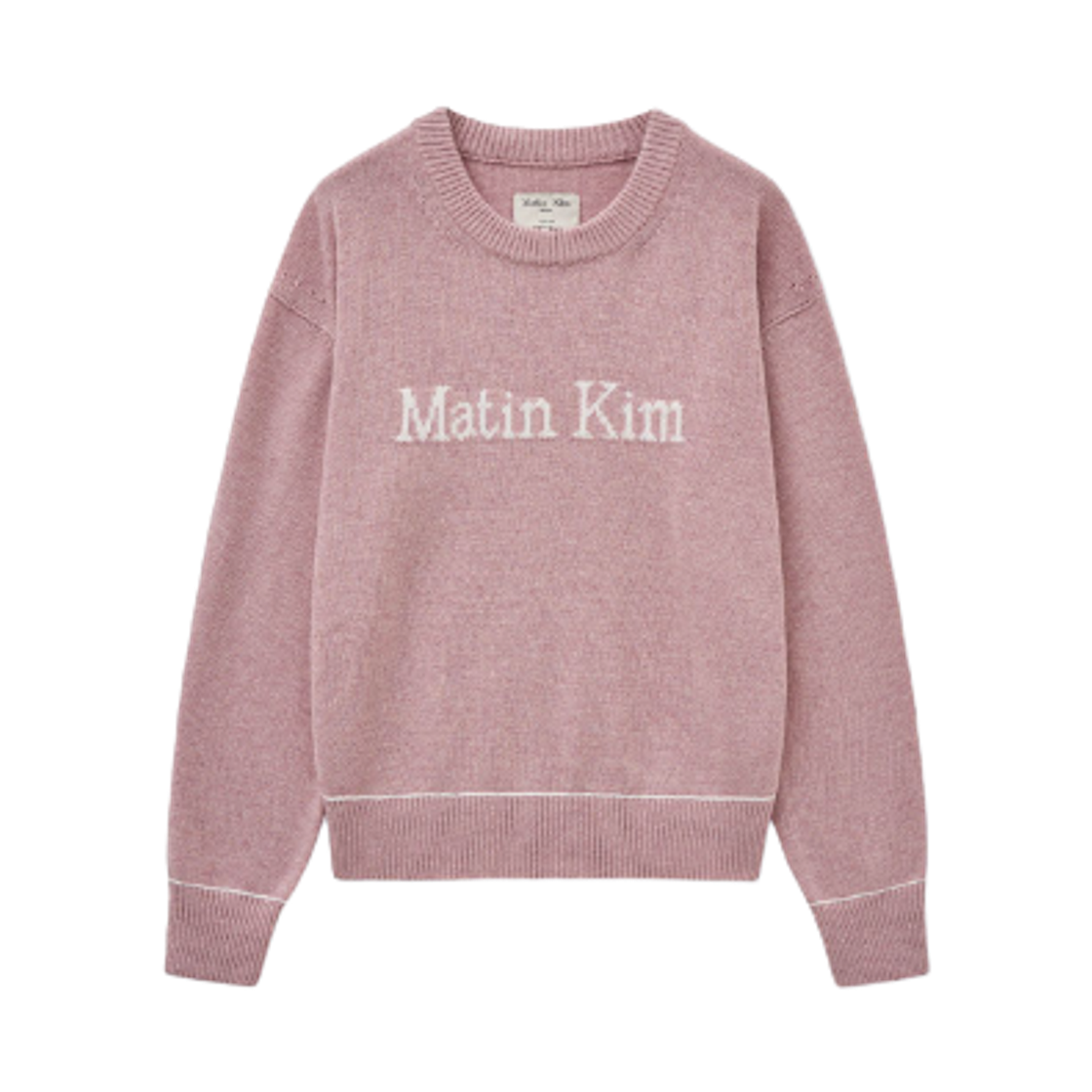 MK2577PO020MPK Matin Kim Color Trim Line Logo Pullover Pink