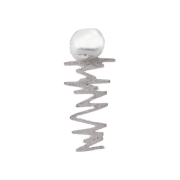 Ader Error Zigzag Drop Earring Silver