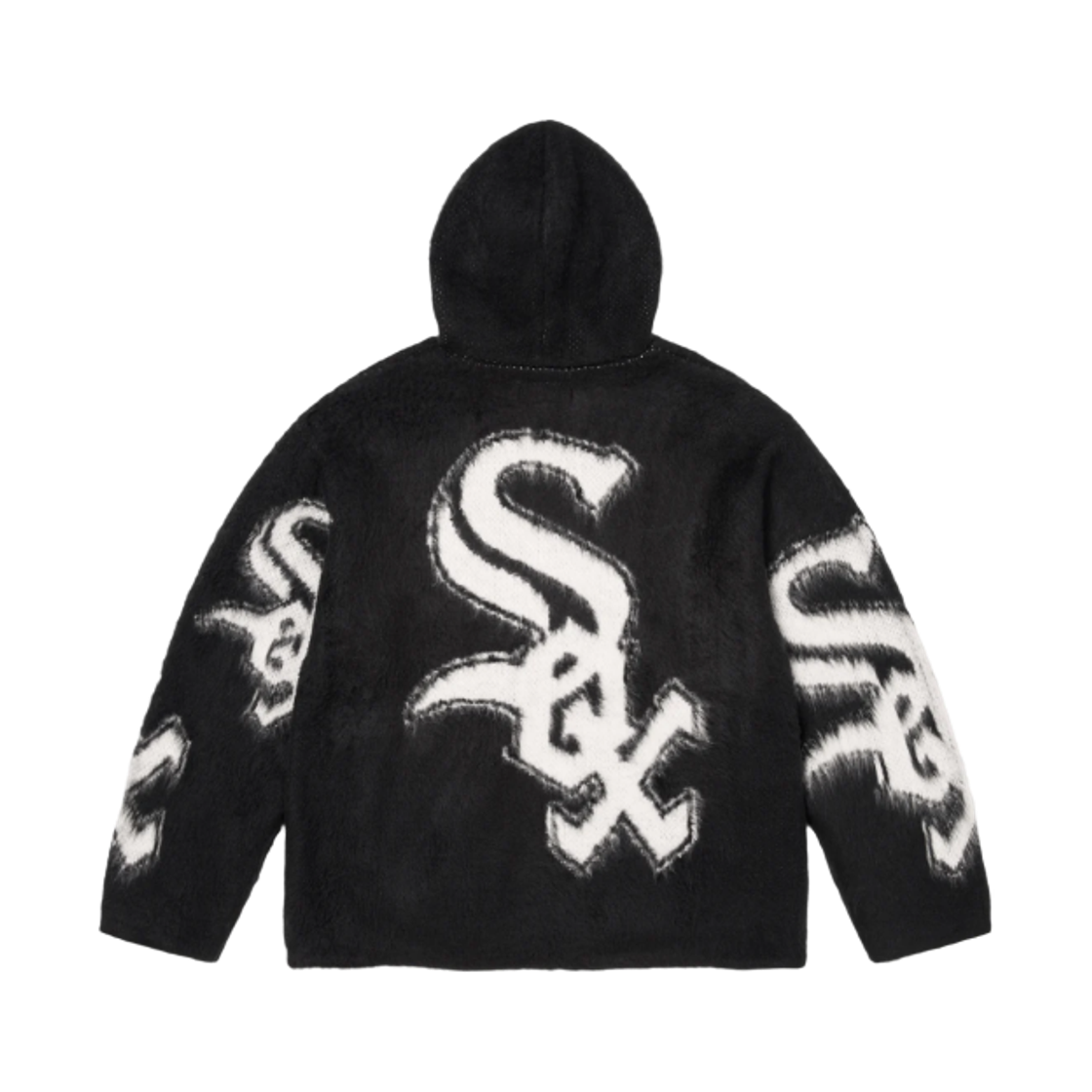 슈프림 x 시카고 화이트 삭스 집업 후드 스웨터 블랙 - 25FW(Supreme x Chicago White Sox Zip Up Hooded Sweater Black - 25FW) - 2