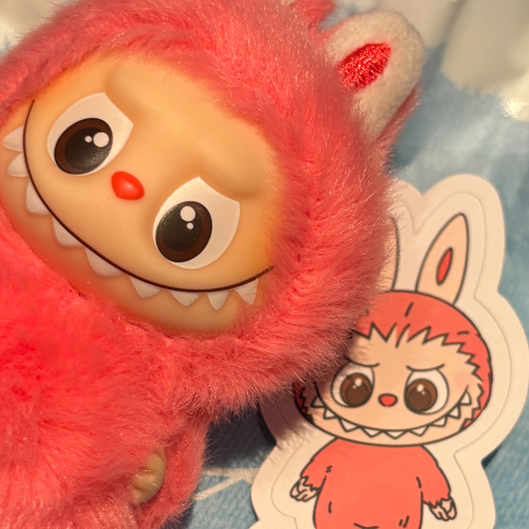 Pop Mart Labubu The Monsters Pin For Love Series Vinyl Plush Pendant (N-Z) N (Opened Case) 착용 스타일