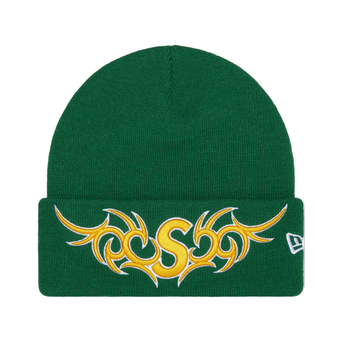 - Supreme New Era Tribal S Logo Beanie Green - 25FW