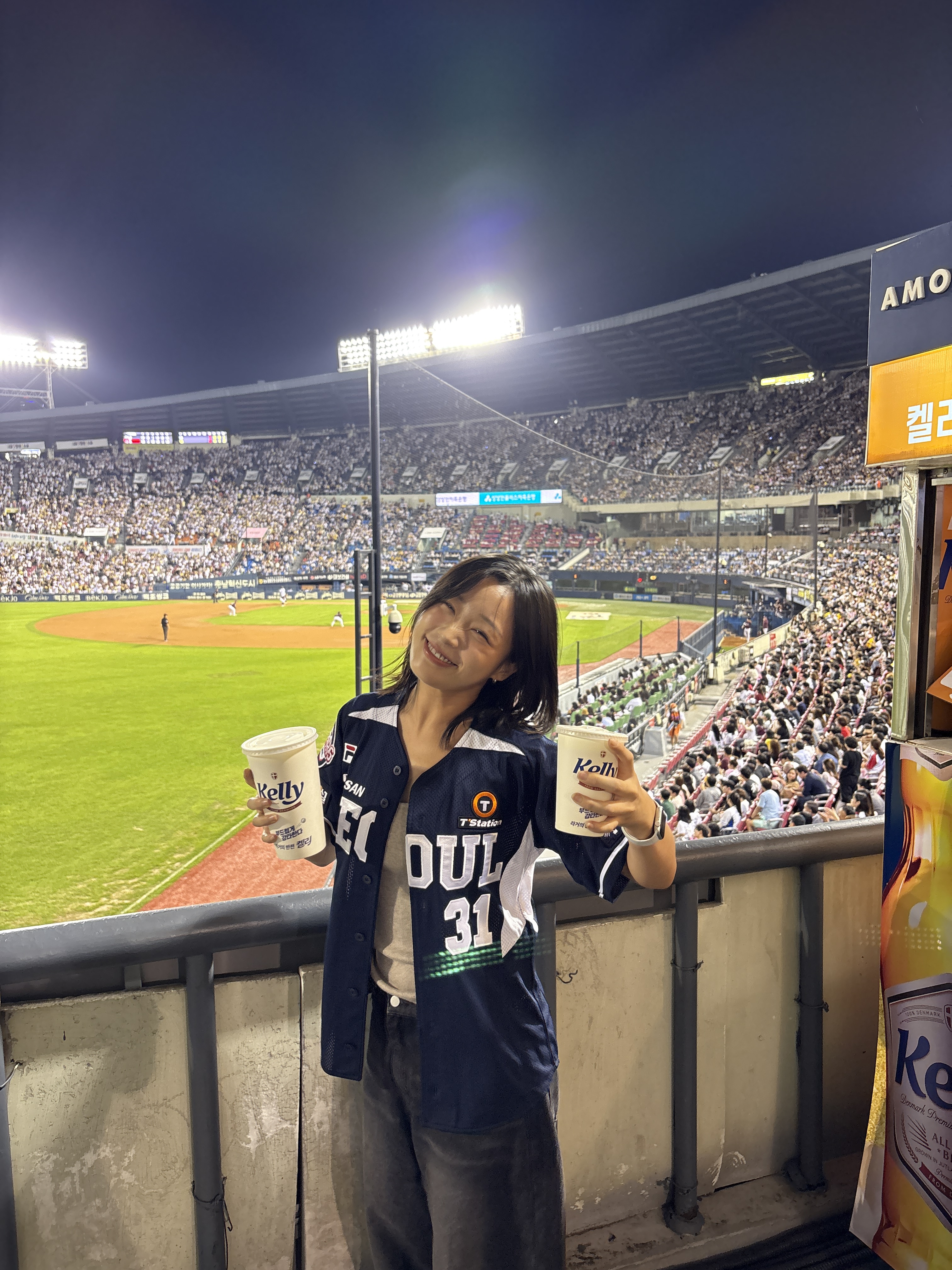Doosan Bears Seoul Uniform Navy (Non Marking Ver.) 착용 스타일