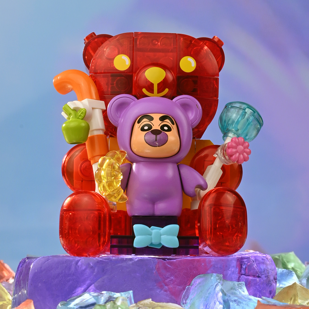 큐만 짱구 블럭 피규어 음식 시리즈 짱구의 곰돌이 캔디(Qman Crayon Shin chan Block Figure Food Series Crayon Shin Chan's Bear candy) - 3