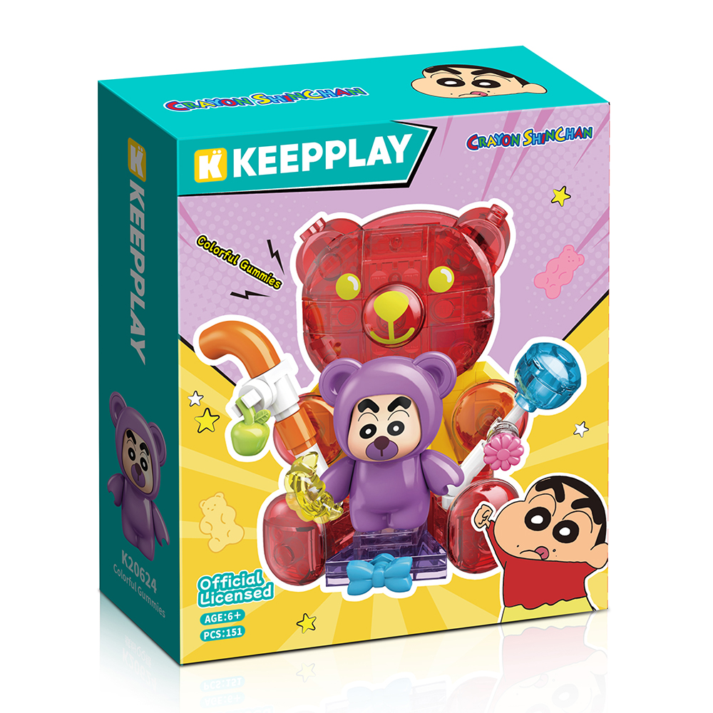 큐만 짱구 블럭 피규어 음식 시리즈 짱구의 곰돌이 캔디(Qman Crayon Shin chan Block Figure Food Series Crayon Shin Chan's Bear candy) - 2