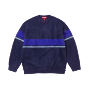 Supreme Brushed Stripe Sweater Navy - 25FW