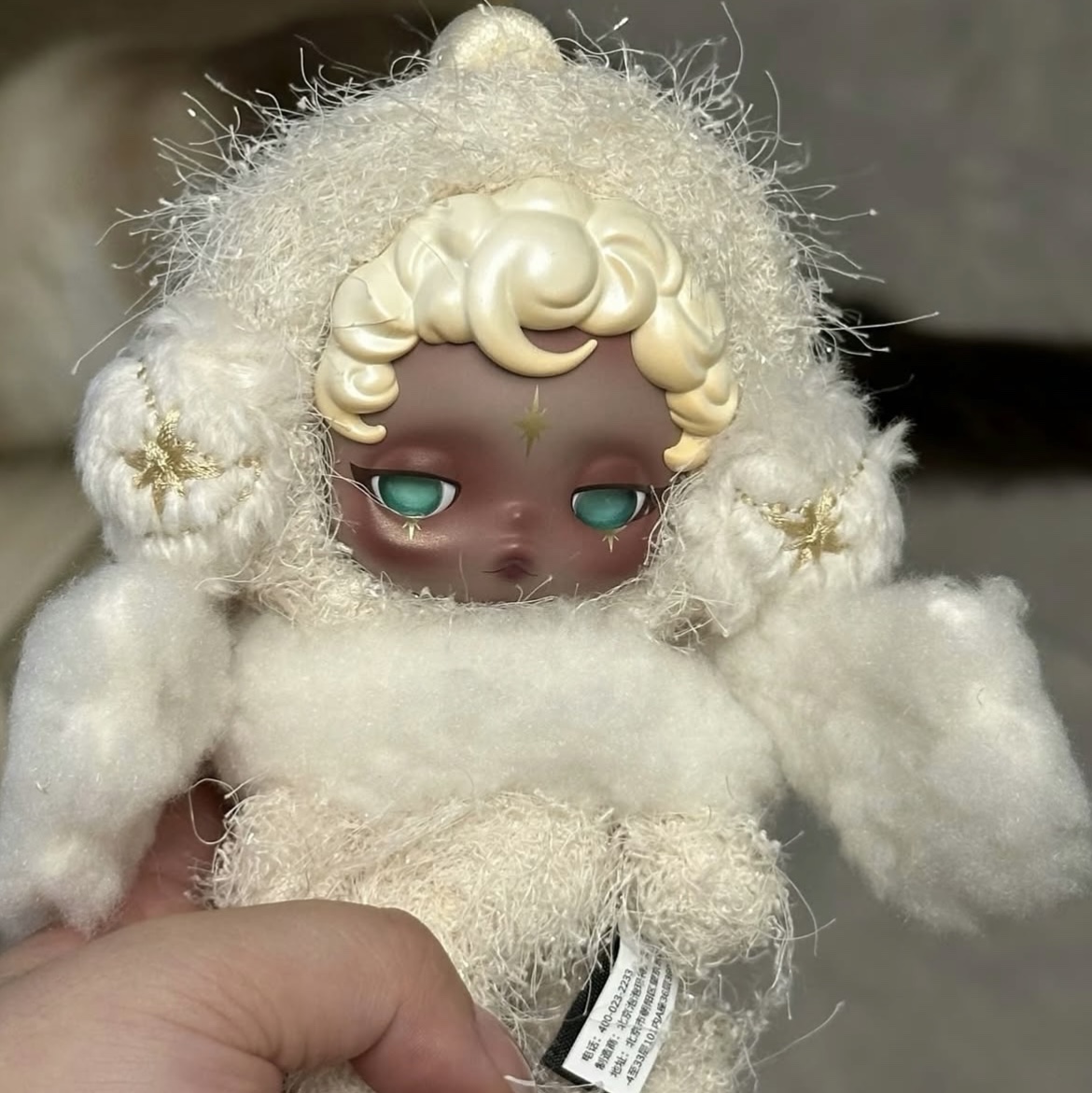 Pop Mart Skullpanda You Found Me ! Series Plush Doll Pendant Sandman (Opened Case) 착용 스타일