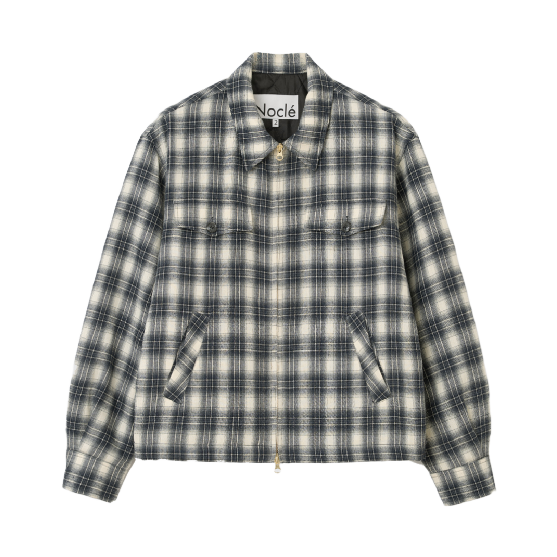 노클 돌튼 체크 재킷 네이비(Nocle Dalton Check Jacket Navy)