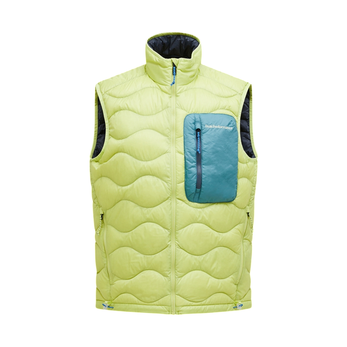 피크 퍼포먼스 힐리움 유틸리티 다운 베스트 크리스탈 그린 디루디드 비전(Peak Performance Helium Utility Down Vest Crystal Green)