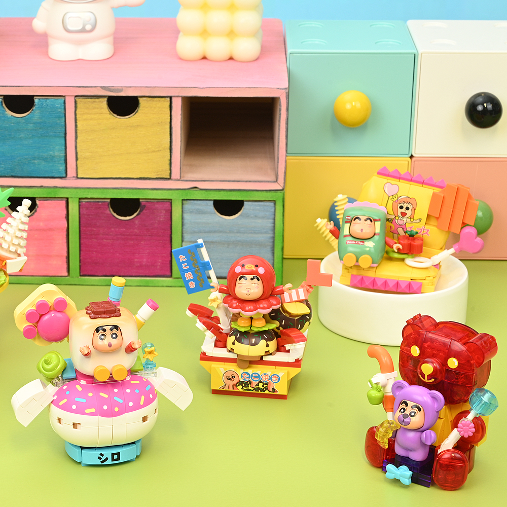 큐만 짱구 블럭 피규어 음식 시리즈 짱구의 타코야키(Qman Crayon Shin chan Block Figure Food Series Shin Chan's Takoyaki) - 4