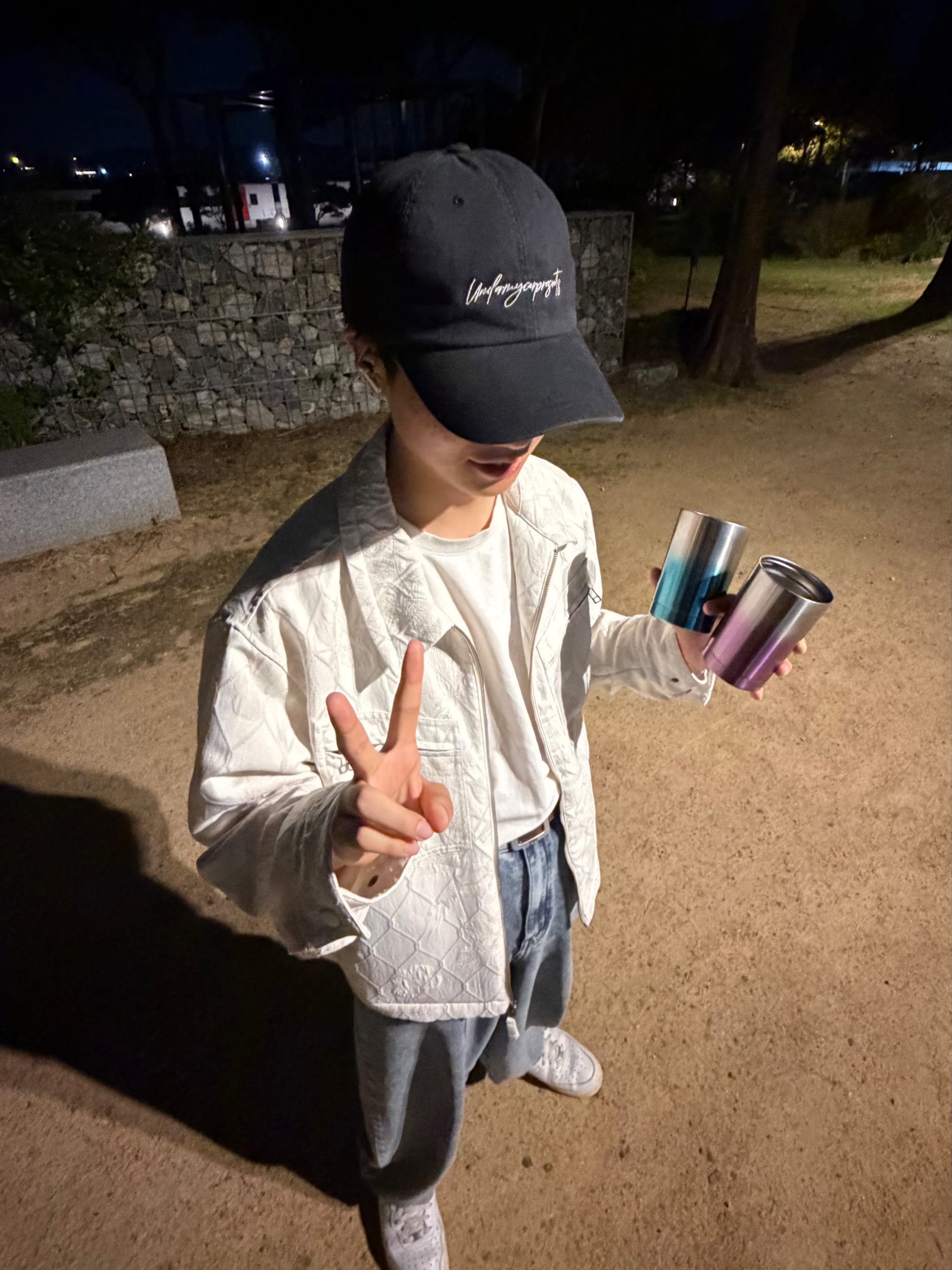 Undermycar MU.124 New Logo Basic Cotton Cap Black, Nothing Ear (a) White 착용 스타일 - 3