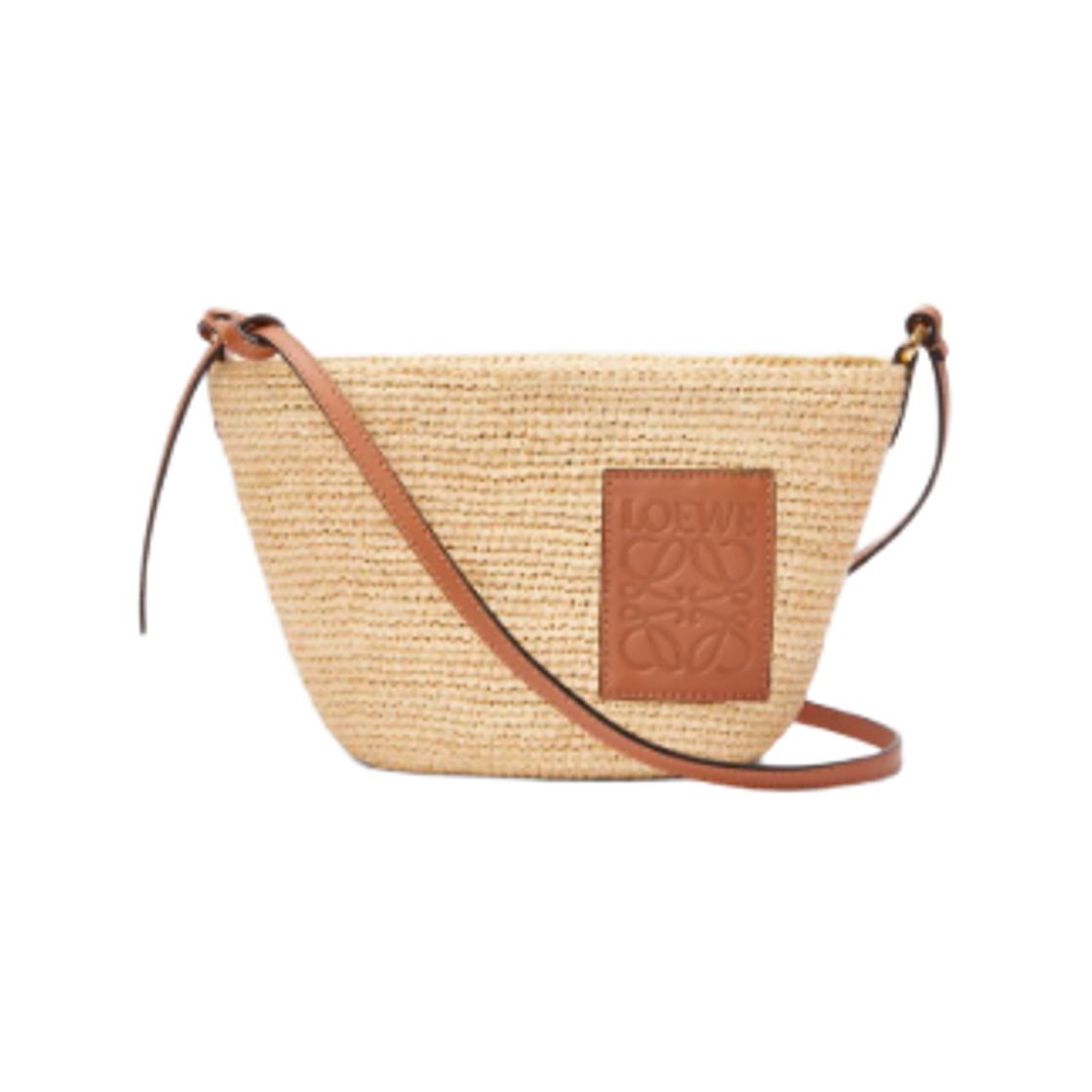 로에베 라피아 카프스킨 슬릿 포쉐트 내츄럴 탄(Loewe Slit Pochette in Raffia Calfskin Natural Tan)