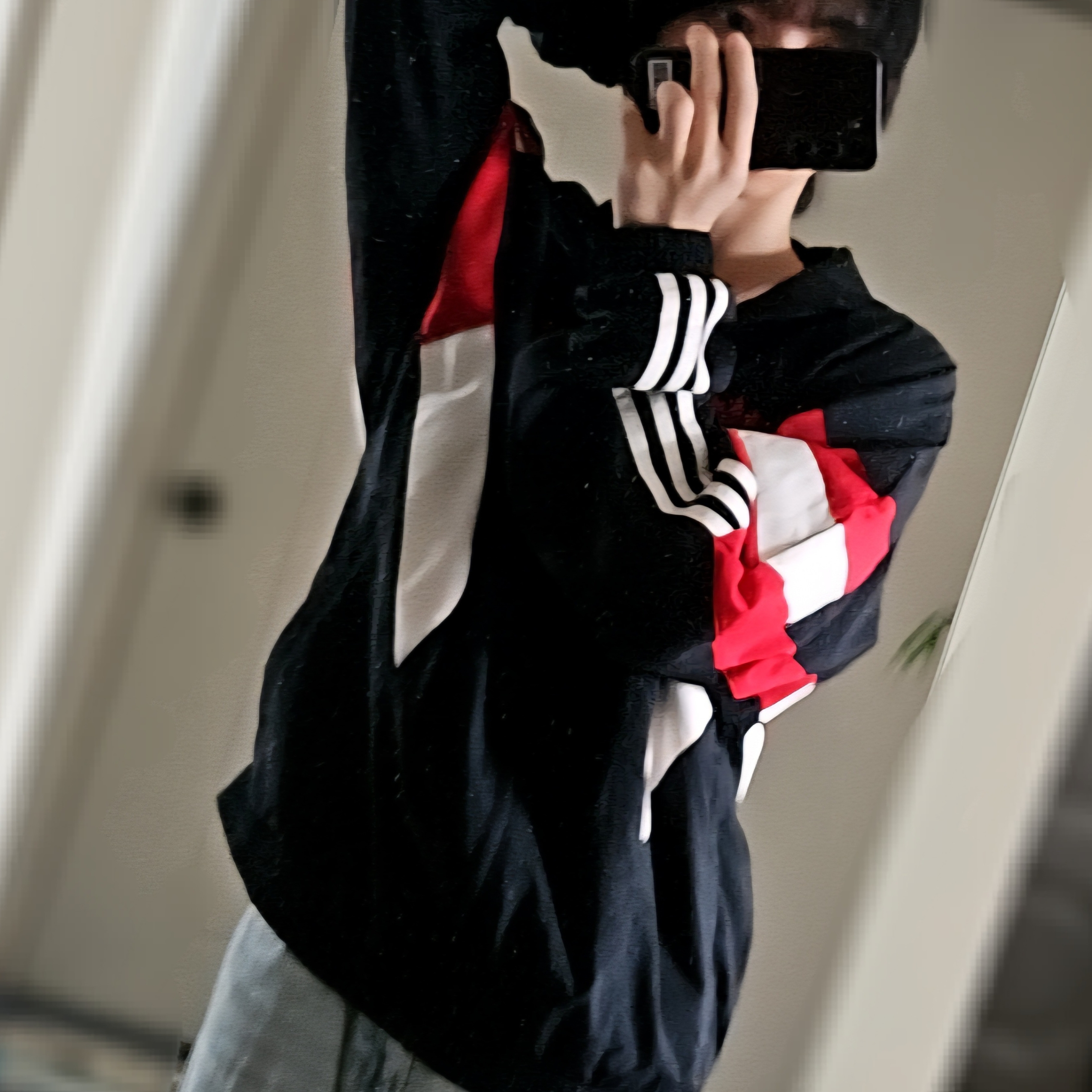 Adidas Manchester United Originals Track Top Black Red - KR Sizing 착용 스타일
